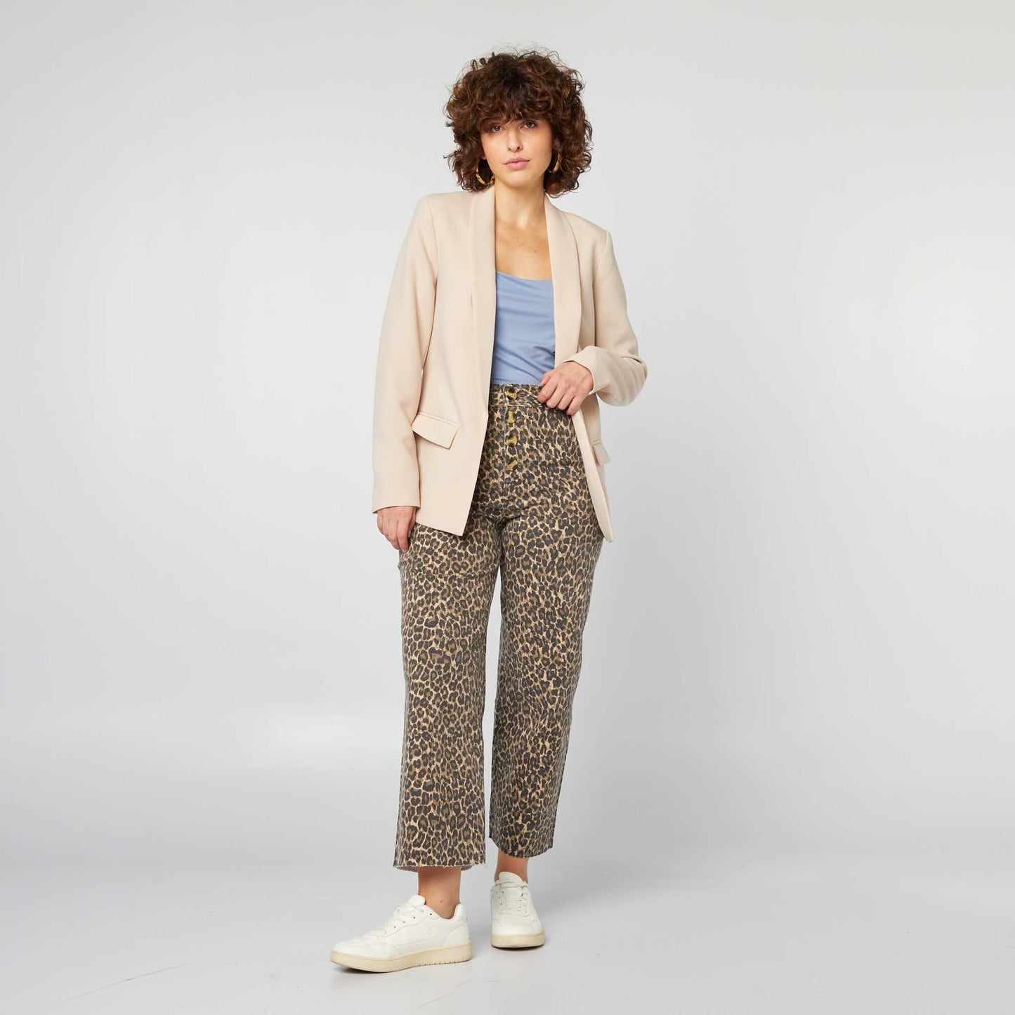 Mid-length blazer BEIGE