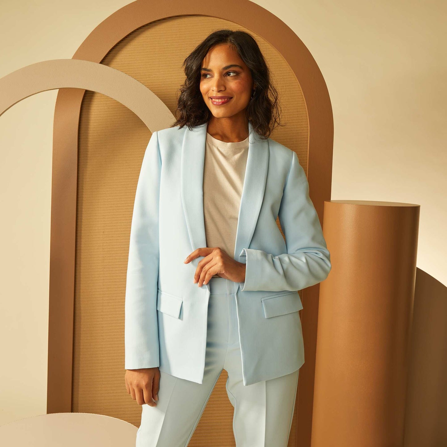 Mid-length blazer BLUE