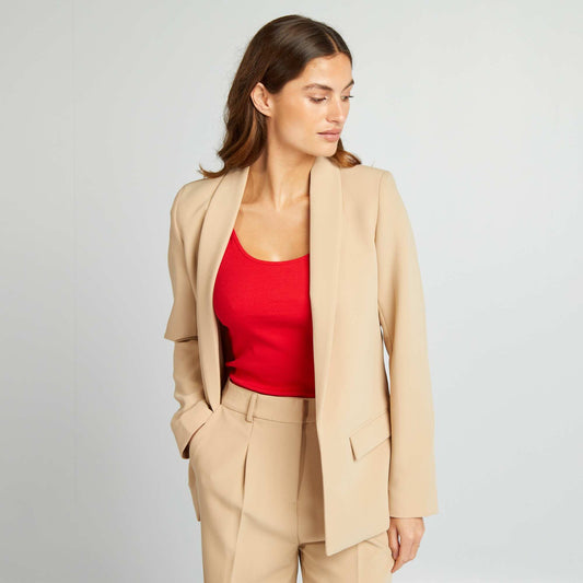 Mid-length blazer BEIGE