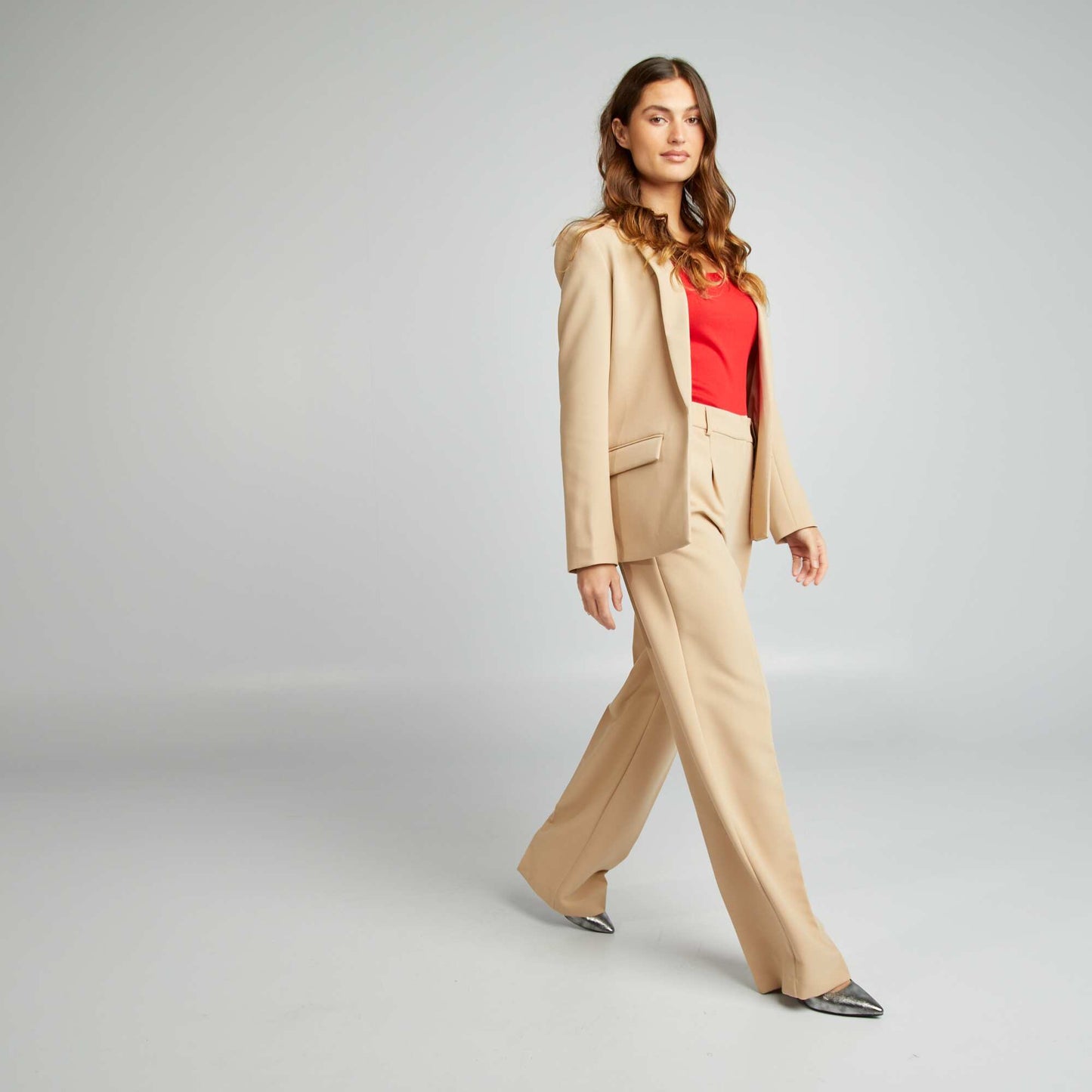 Mid-length blazer BEIGE