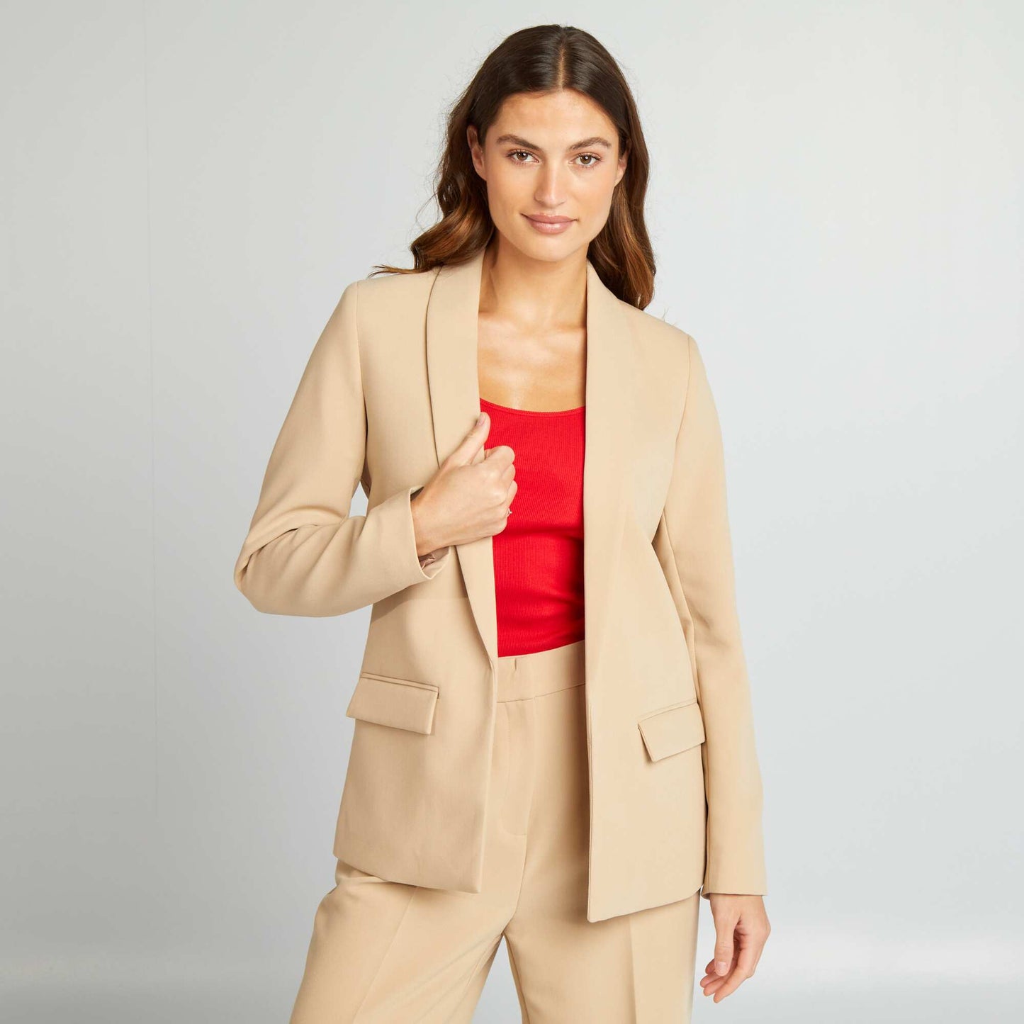 Mid-length blazer BEIGE