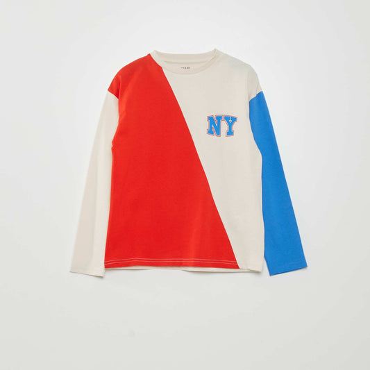 'New York' long-sleeved T-shirt WHITE