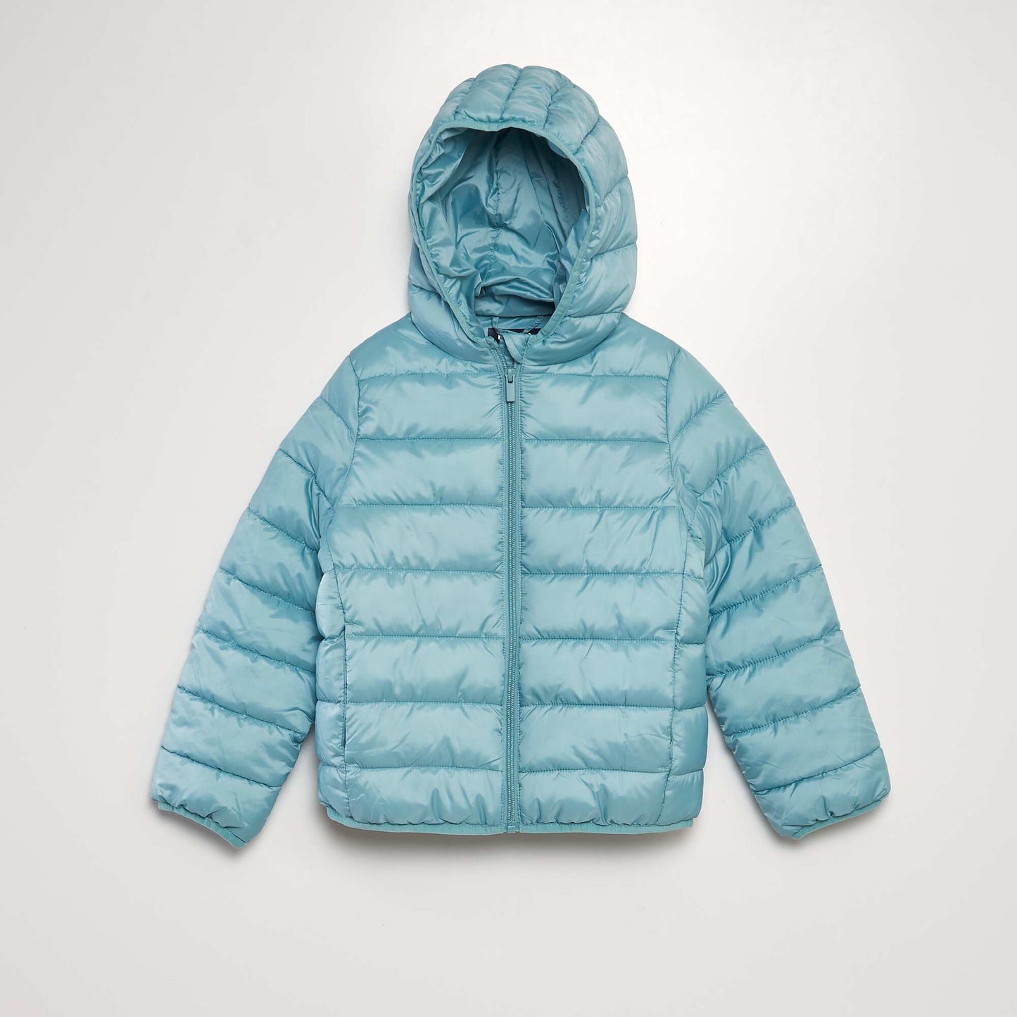 Quilted padded jacket with hood BLUE