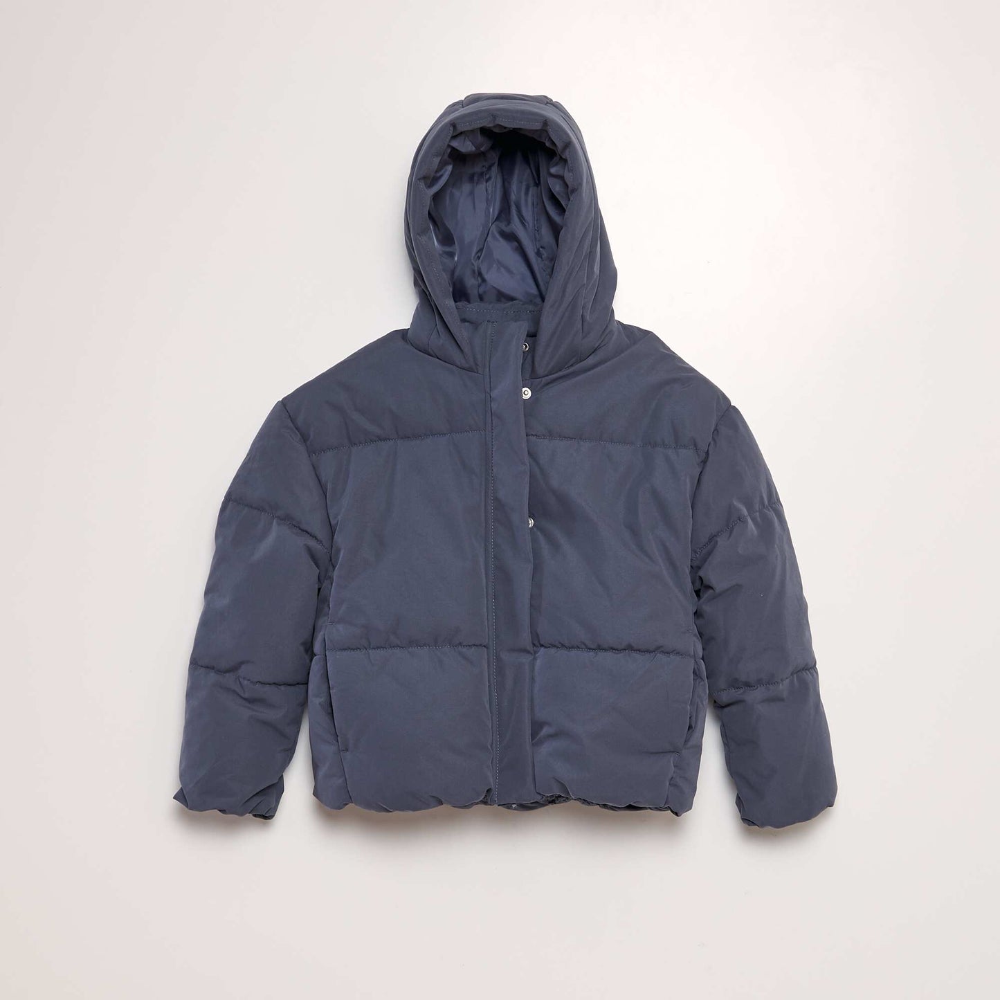 Warm hooded padded jacket BLUE