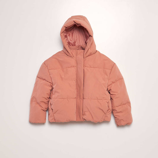 Warm hooded padded jacket PINK