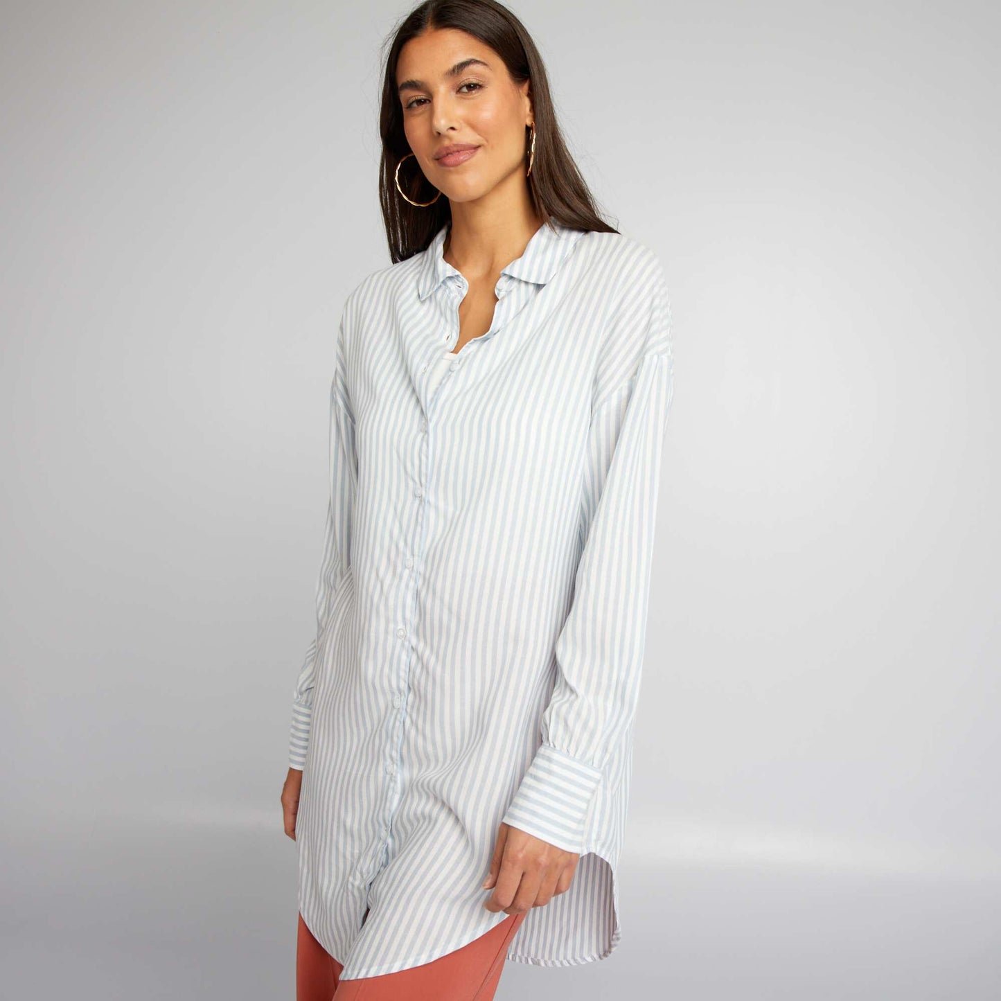 Long striped shirt BLUE