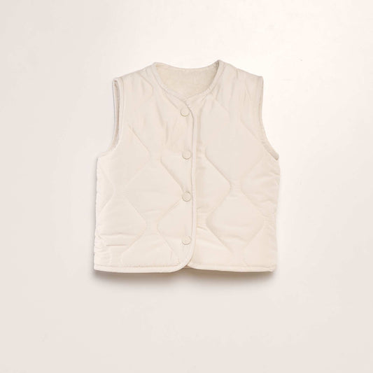 Two-in-one quilted jacket WHITE