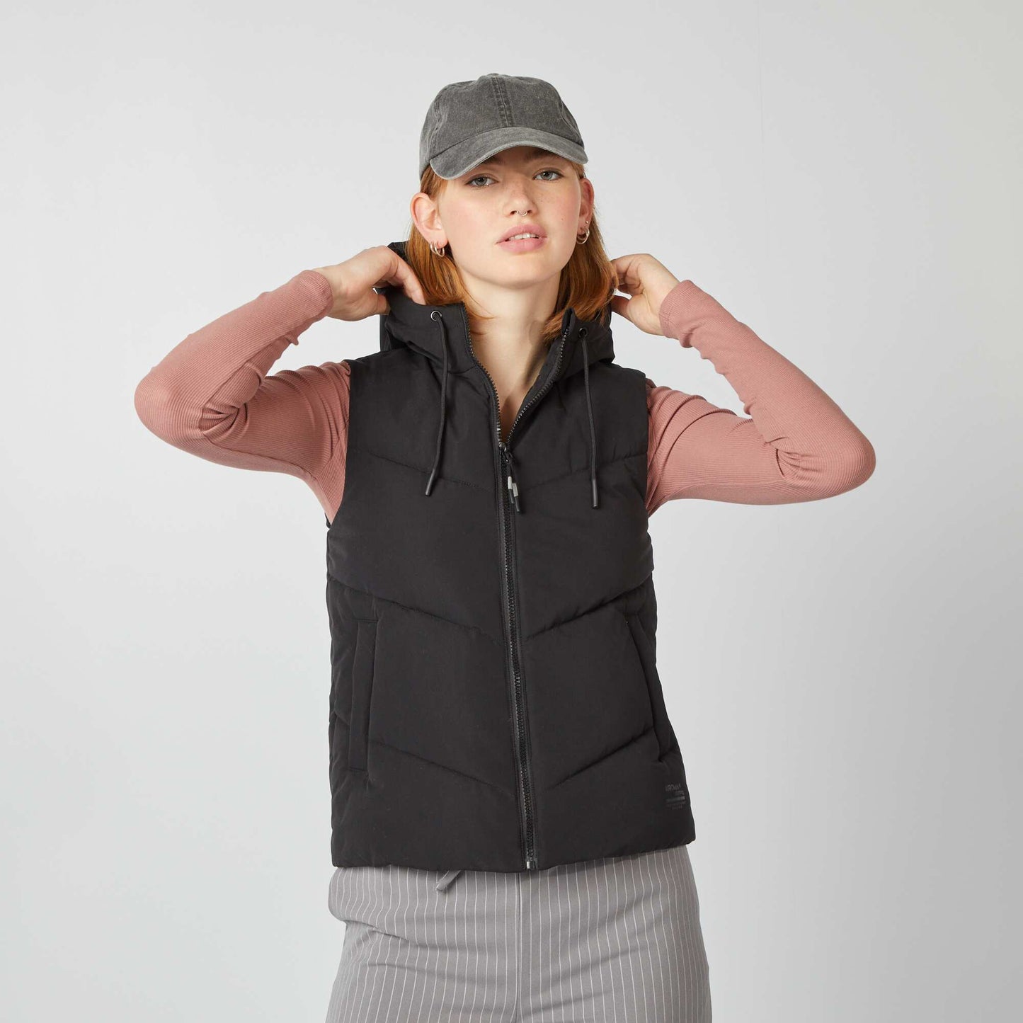 Quilted bodywarmer BLACK