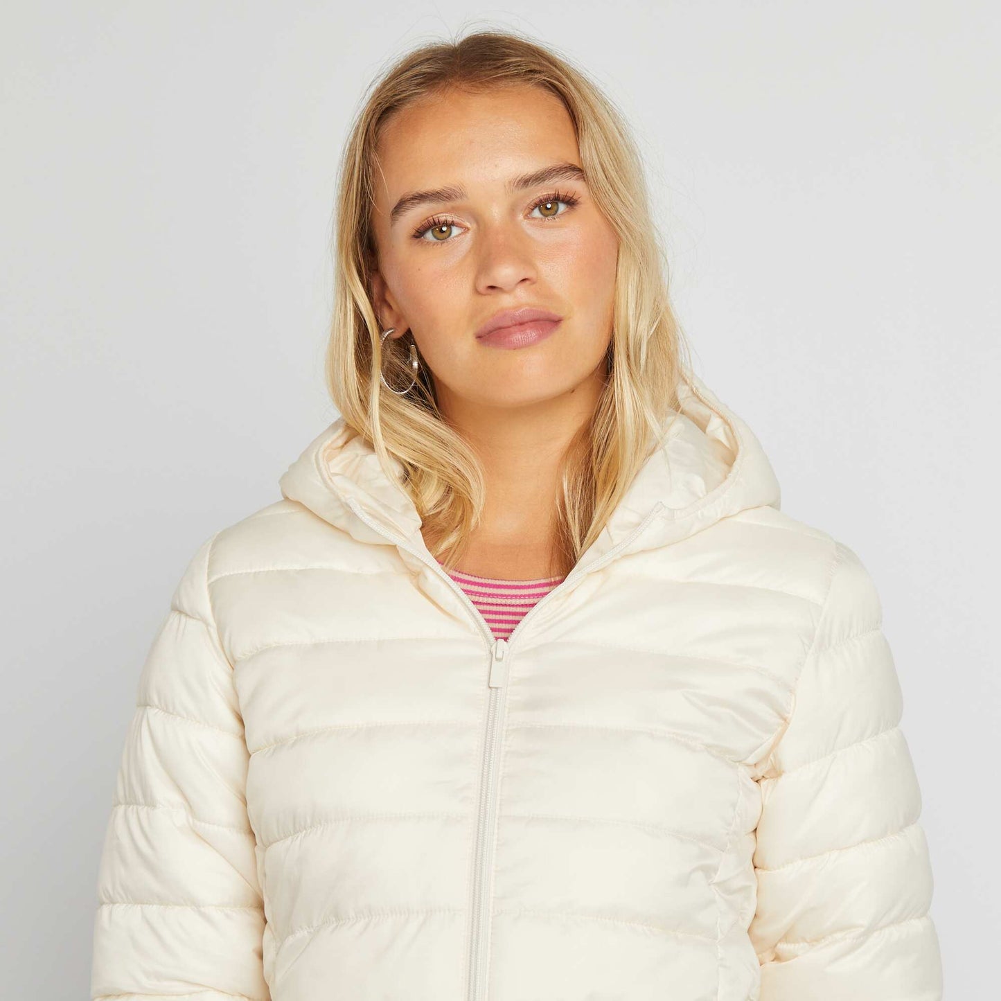 Lightweight quilted padded jacket WHITE