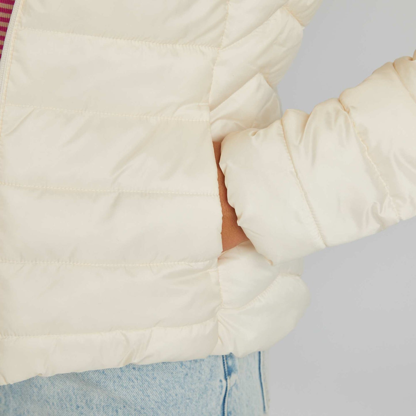 Lightweight quilted padded jacket WHITE