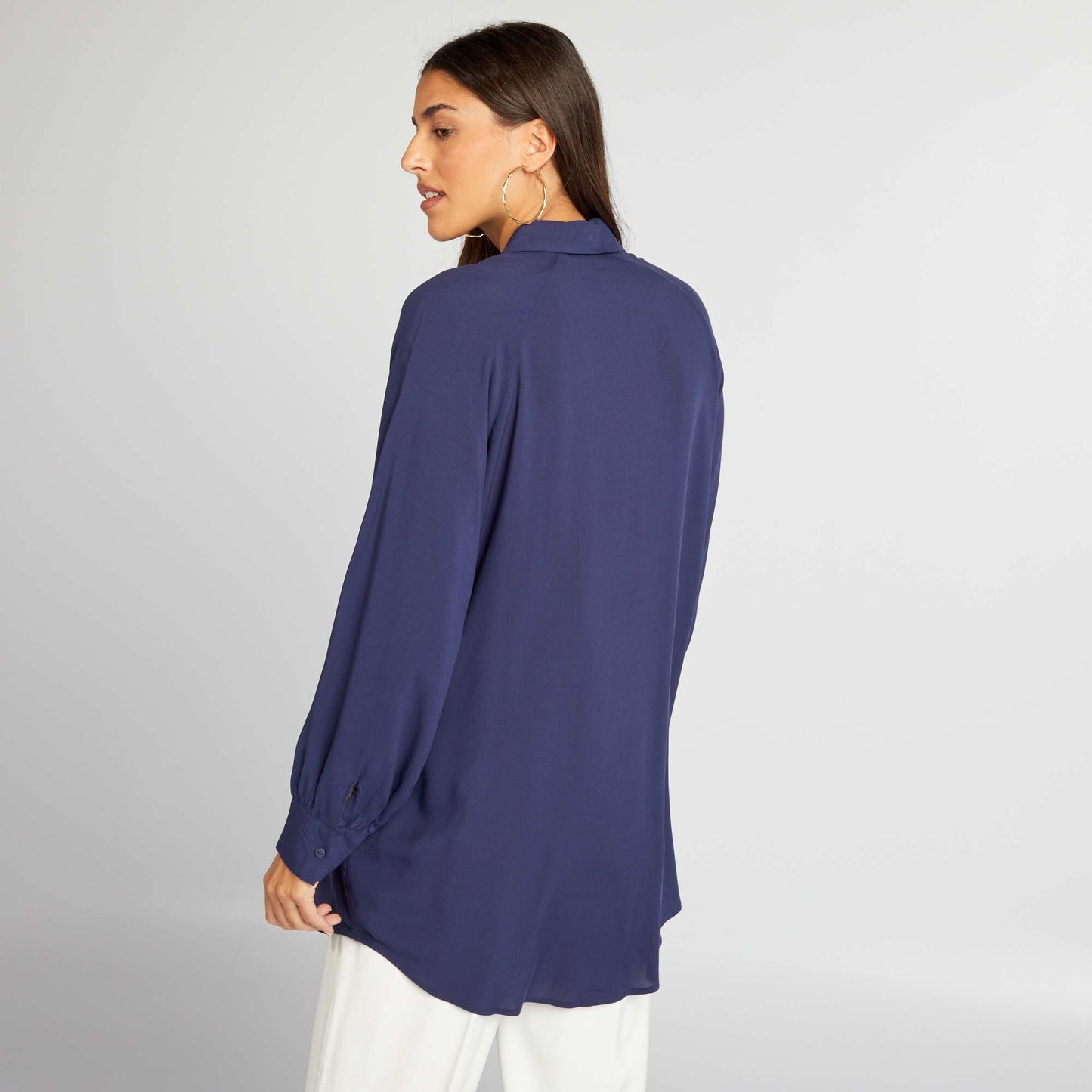 Long flowing shirt BLUE