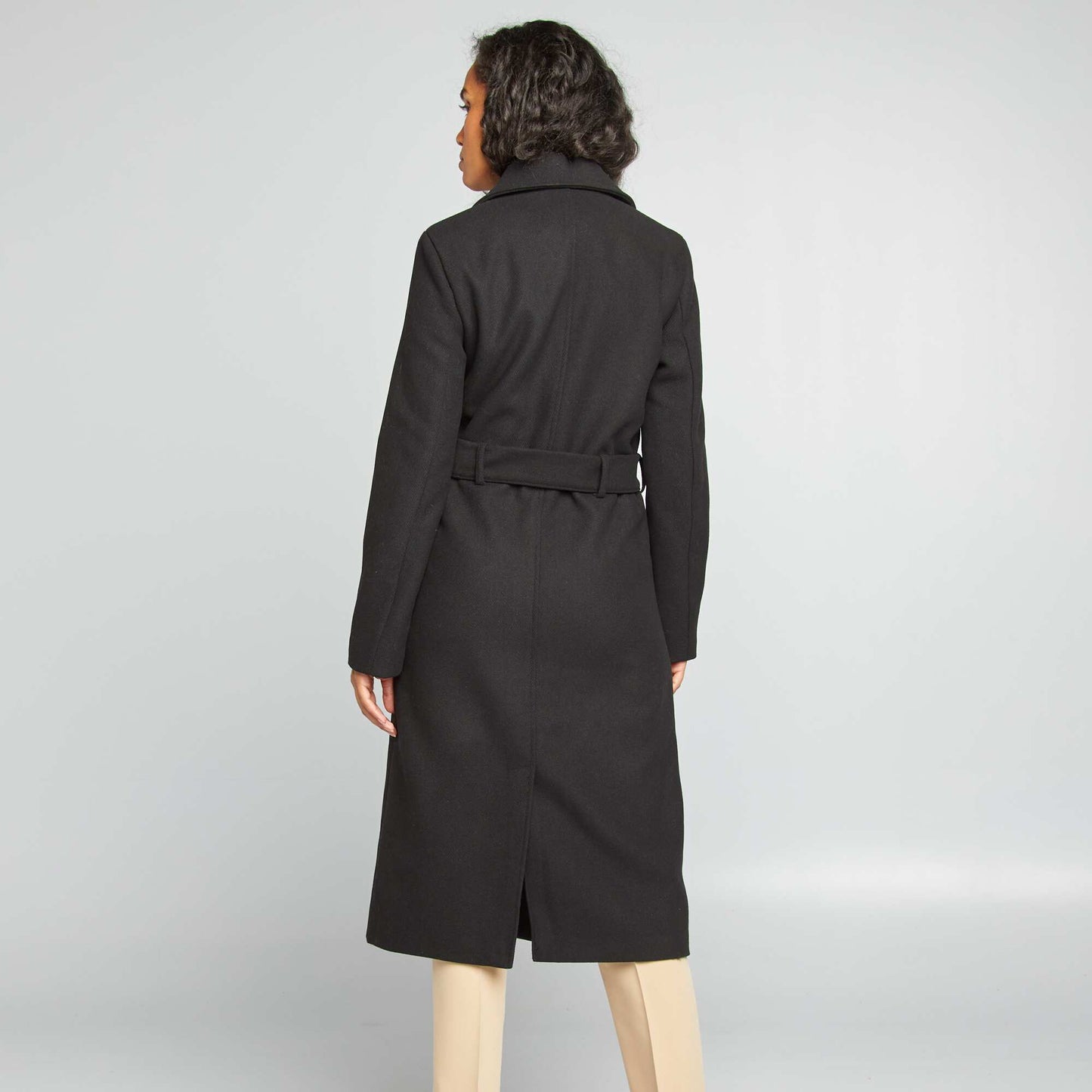 Long woollen coat black