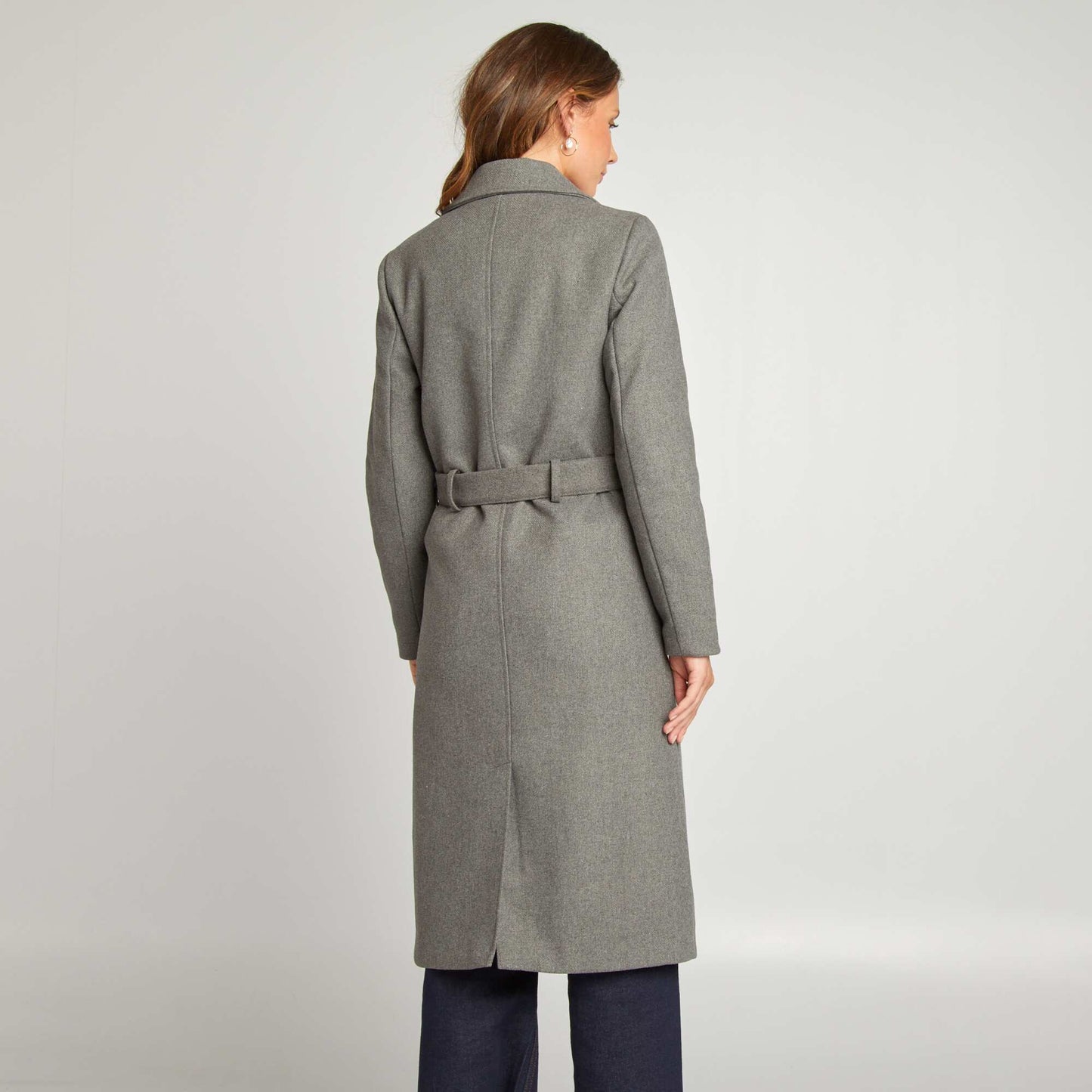 Long woollen coat GREY