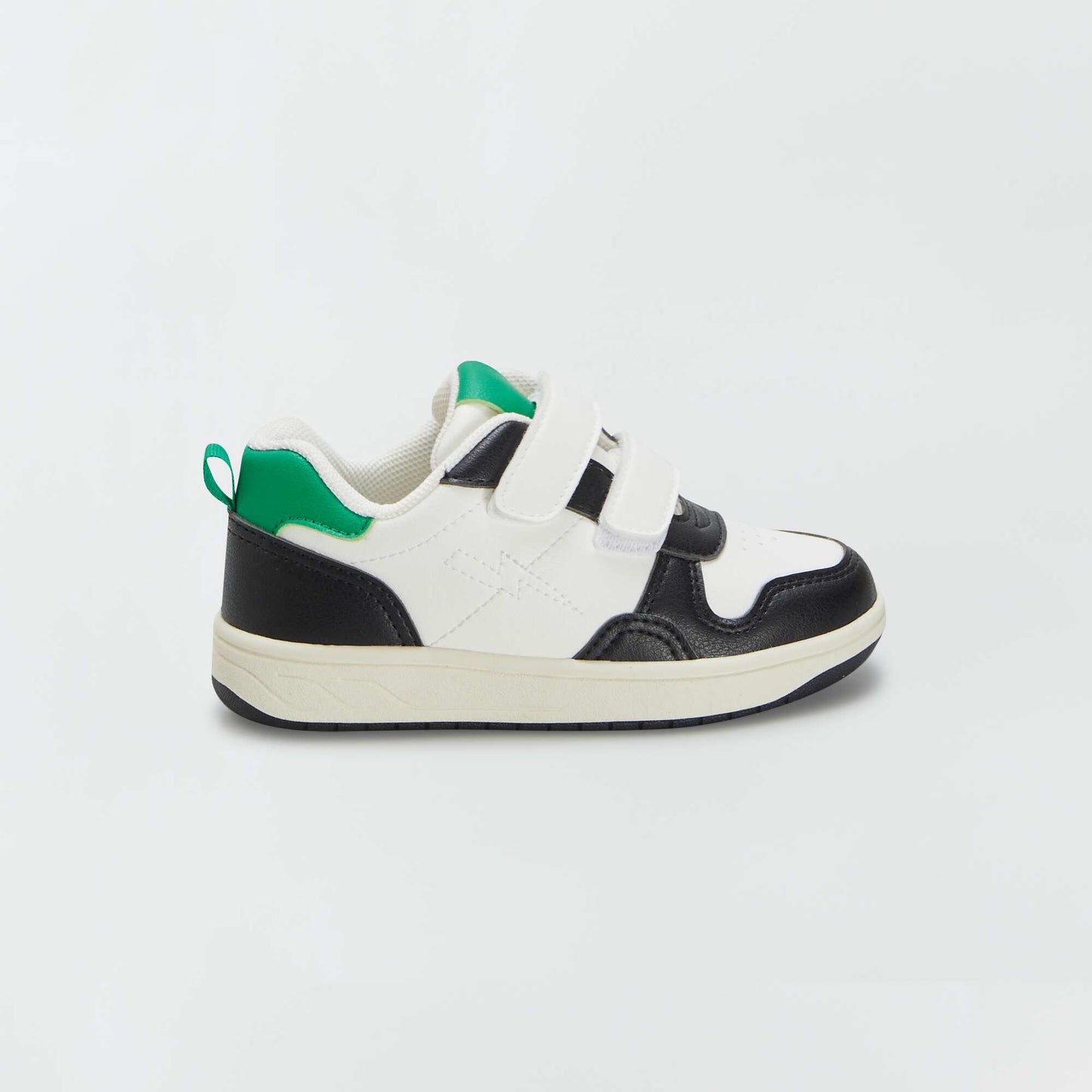 Three-tone low-top trainers WHITE