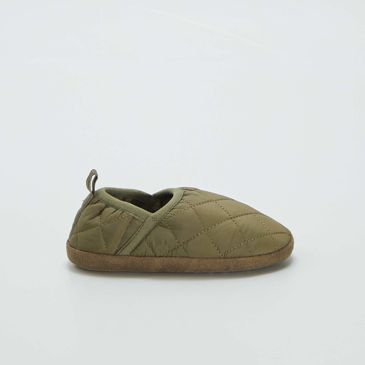 Quilted elasticated slippers GREEN