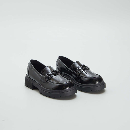 Patent loafers black