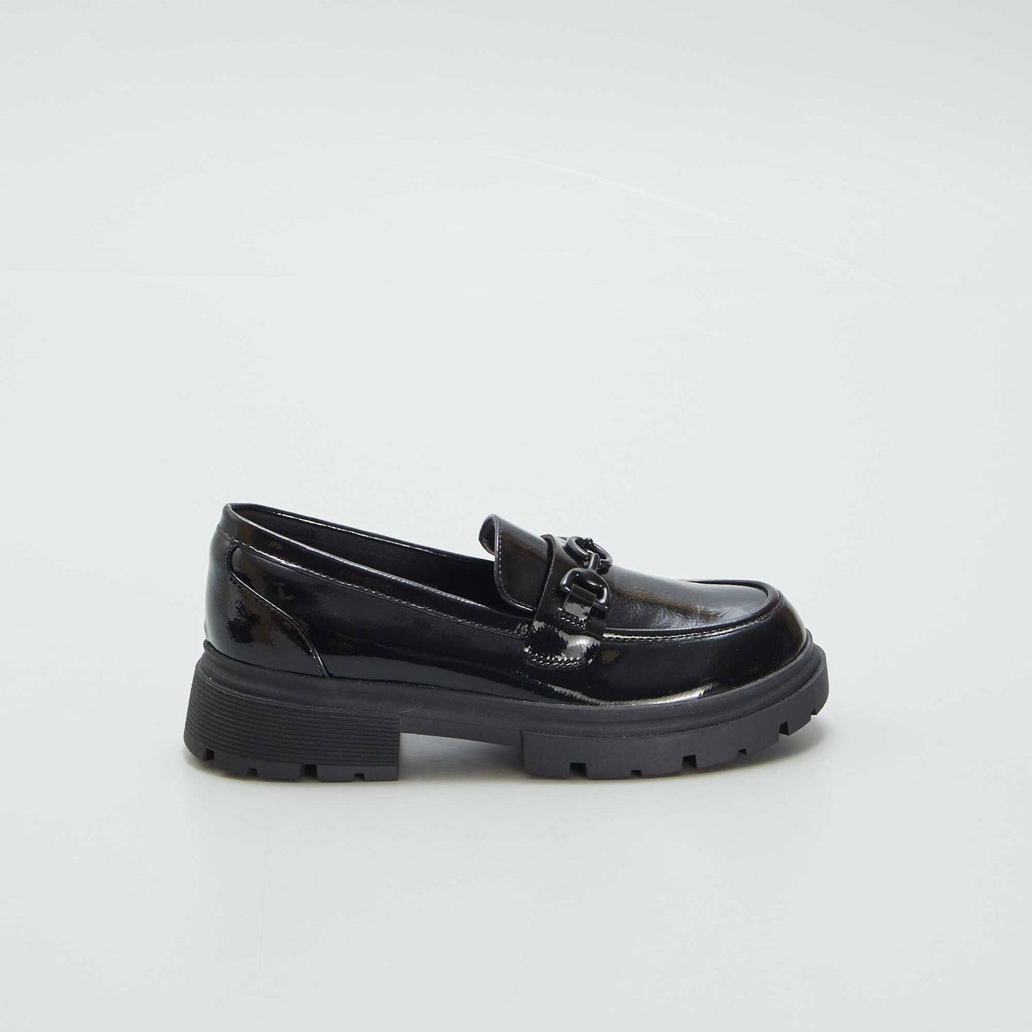 Patent loafers black