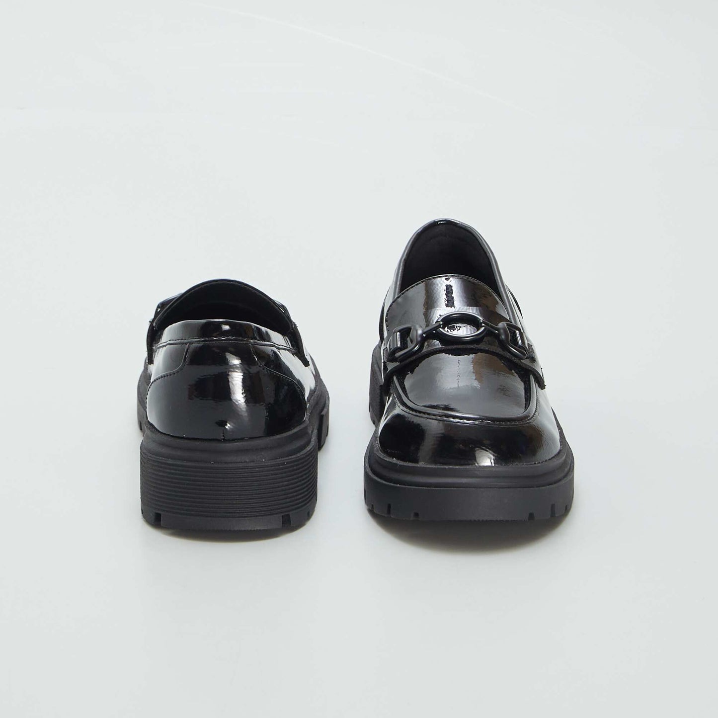 Patent loafers black