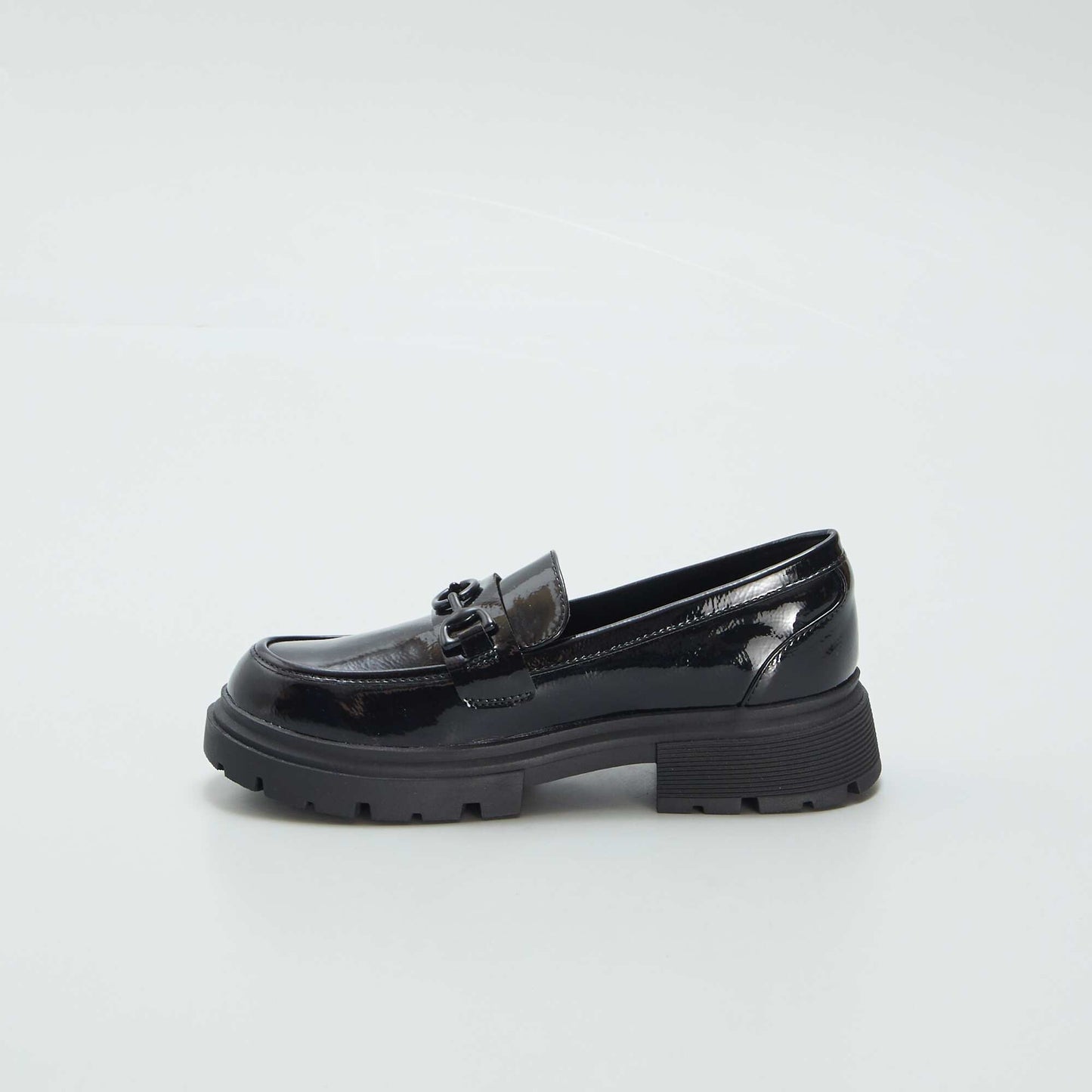 Patent loafers black