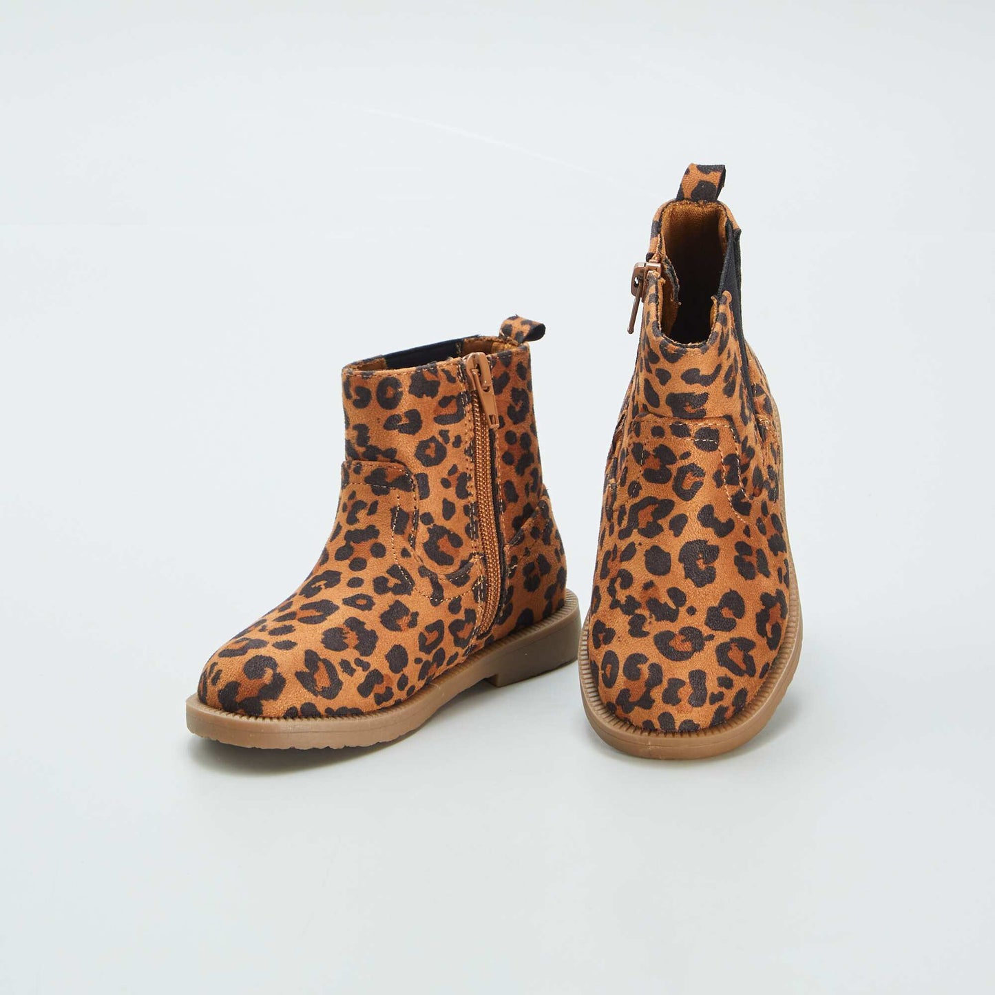 Leopard print Chelsea boots BROWN