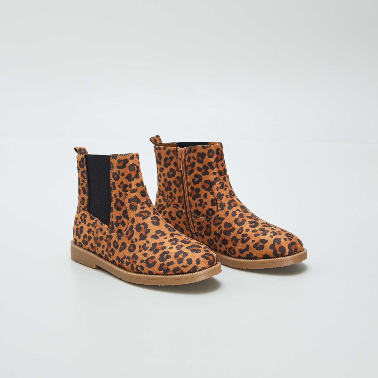 Leopard print Chelsea boots BROWN