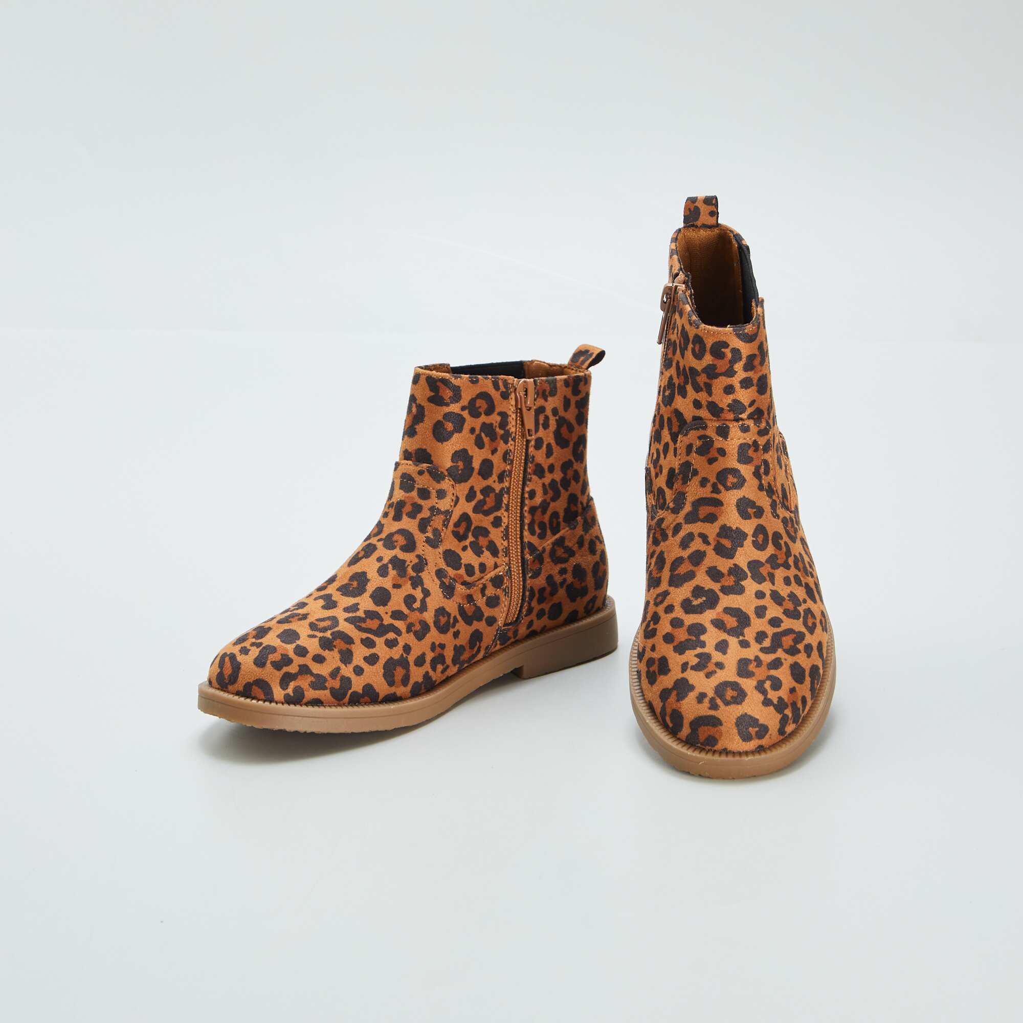 Brown and leopard boots hotsell