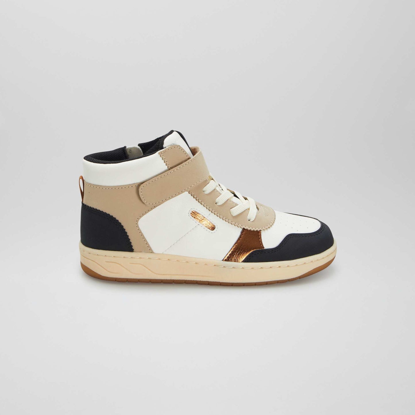 High-top hook-and-loop trainers WHITE