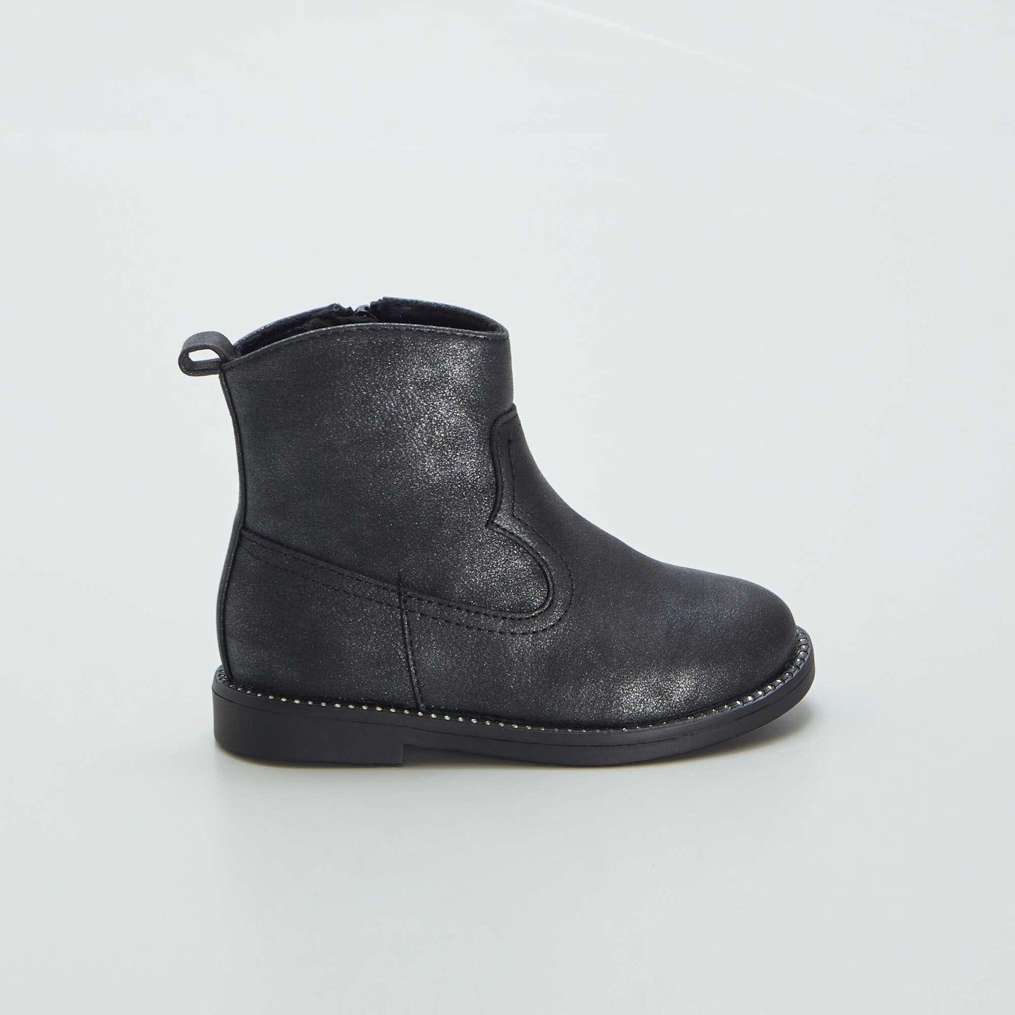 Cowboy-style ankle boots black