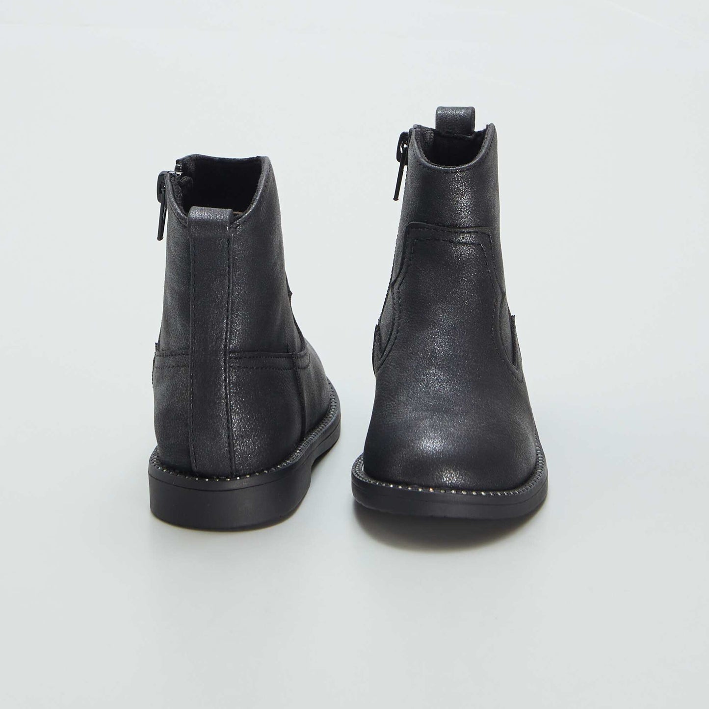 Cowboy-style ankle boots black