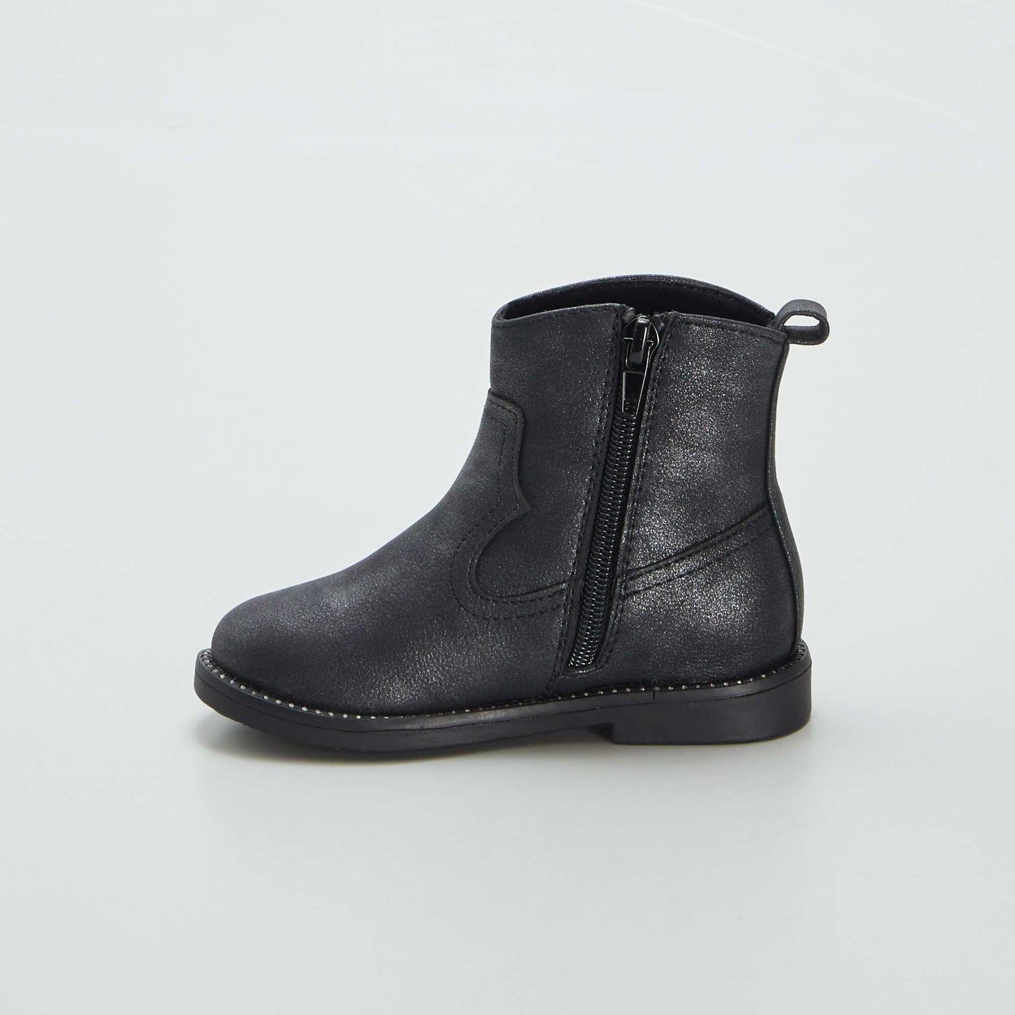 Cowboy-style ankle boots black