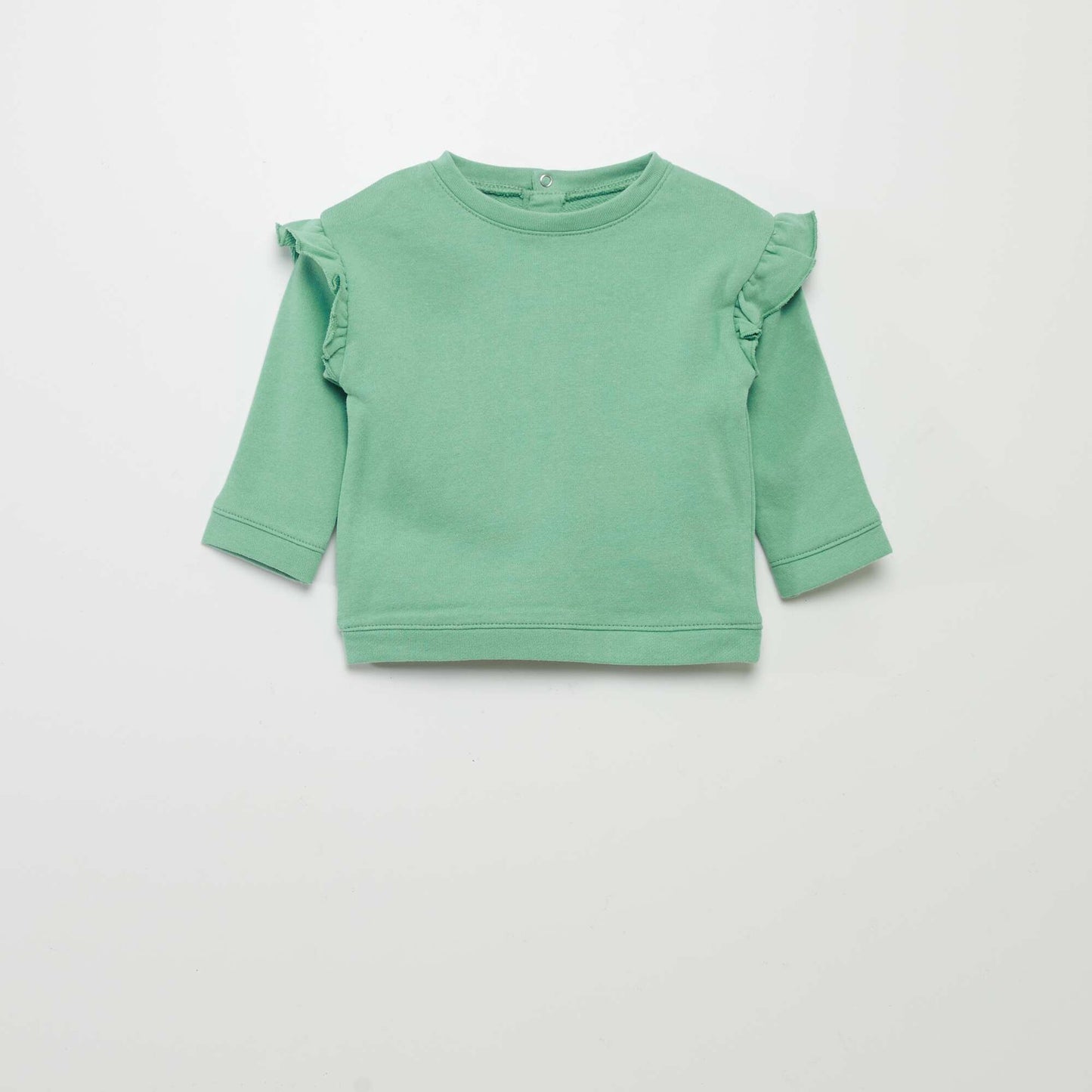 Ruffled sweatshirt GREEN