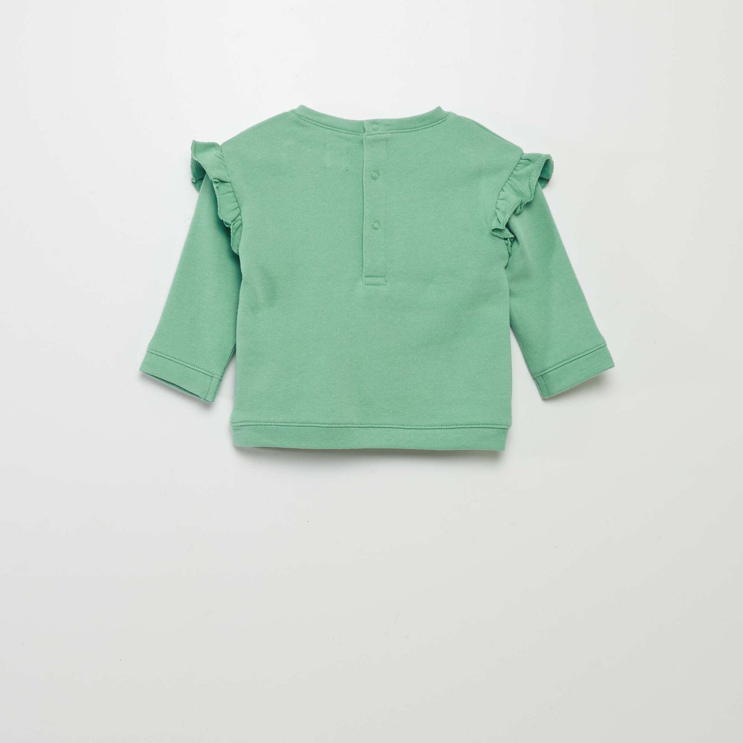 Ruffled sweatshirt GREEN