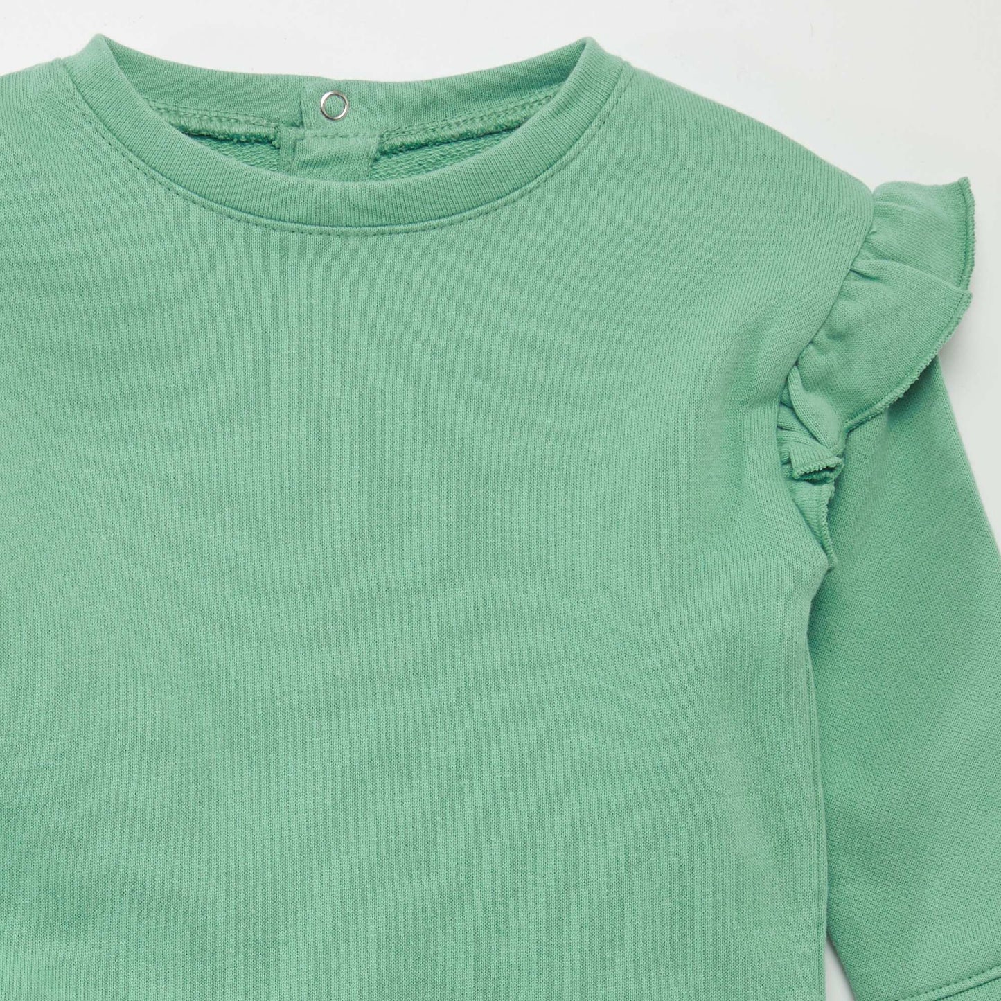 Ruffled sweatshirt GREEN