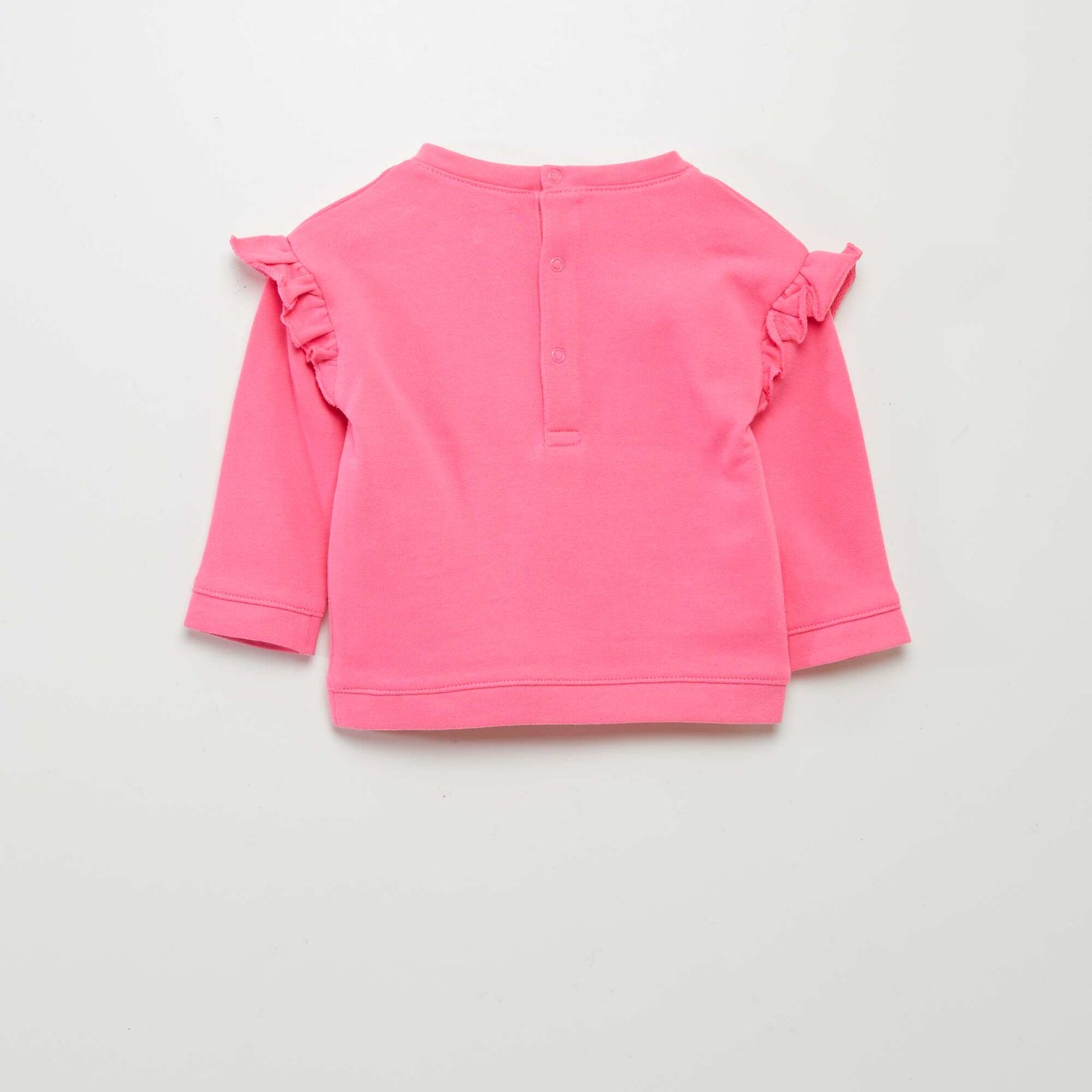 Ruffled sweatshirt pink