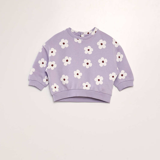 Patterned sweatshirt PURPLE