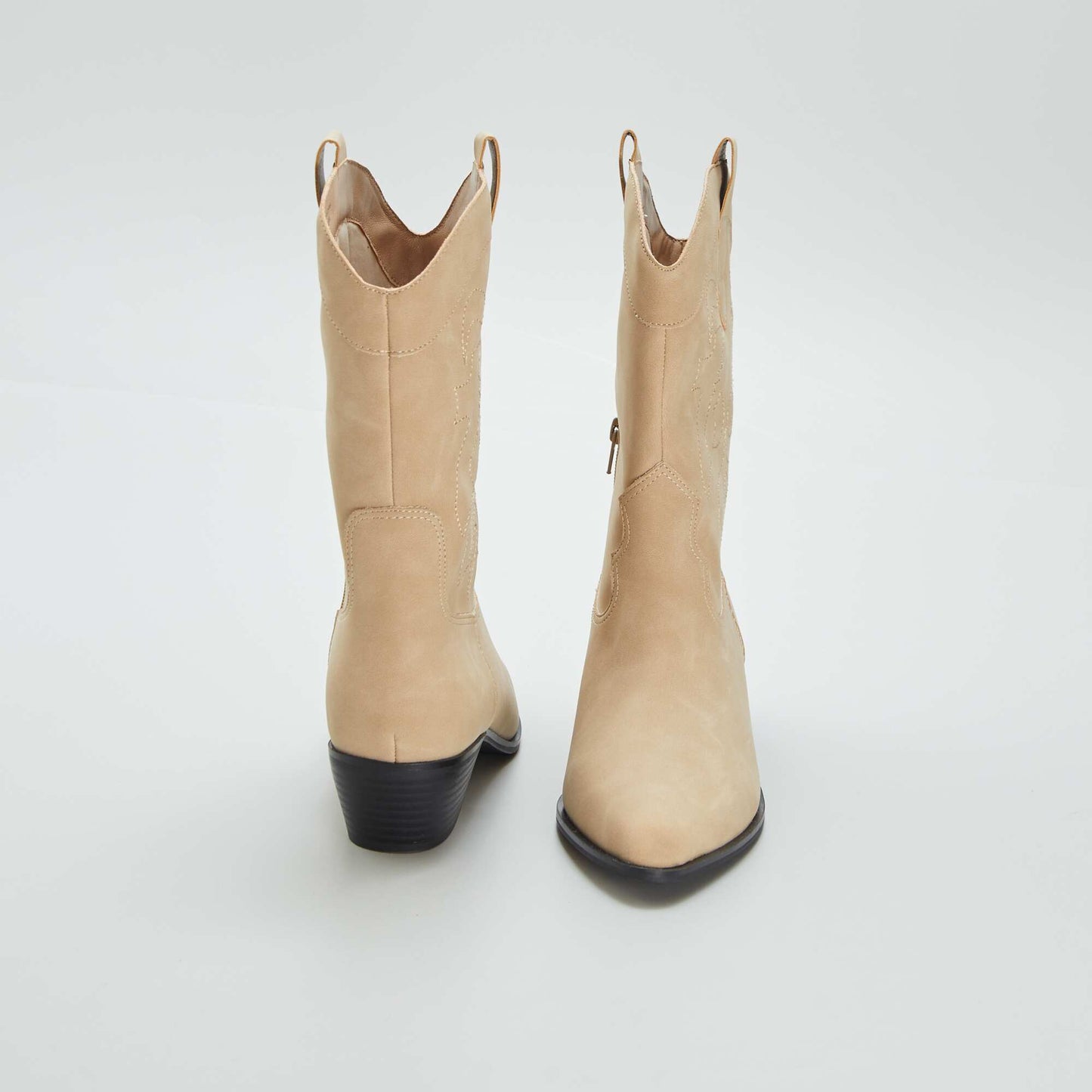 Cowboy-style boots BEIGE