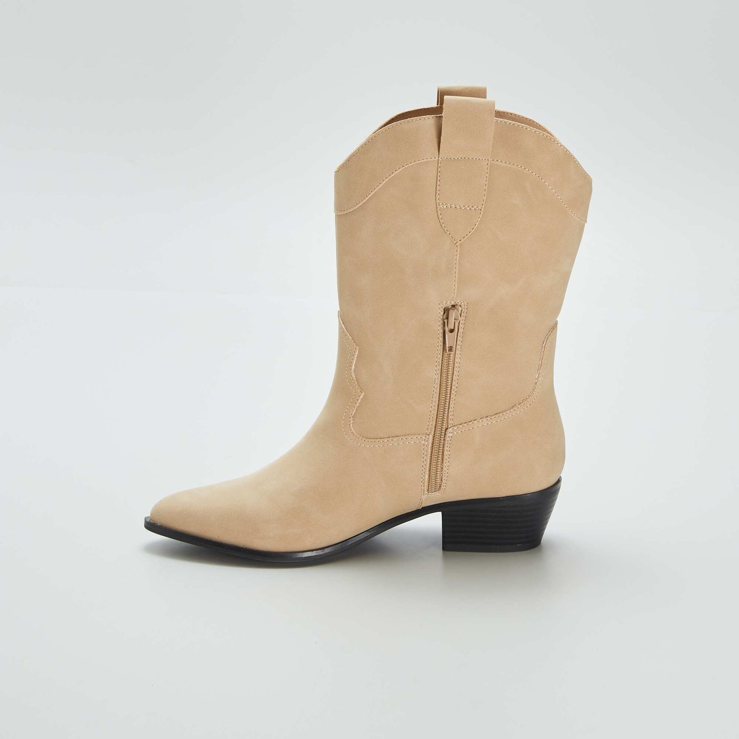 Cowboy-style boots BEIGE