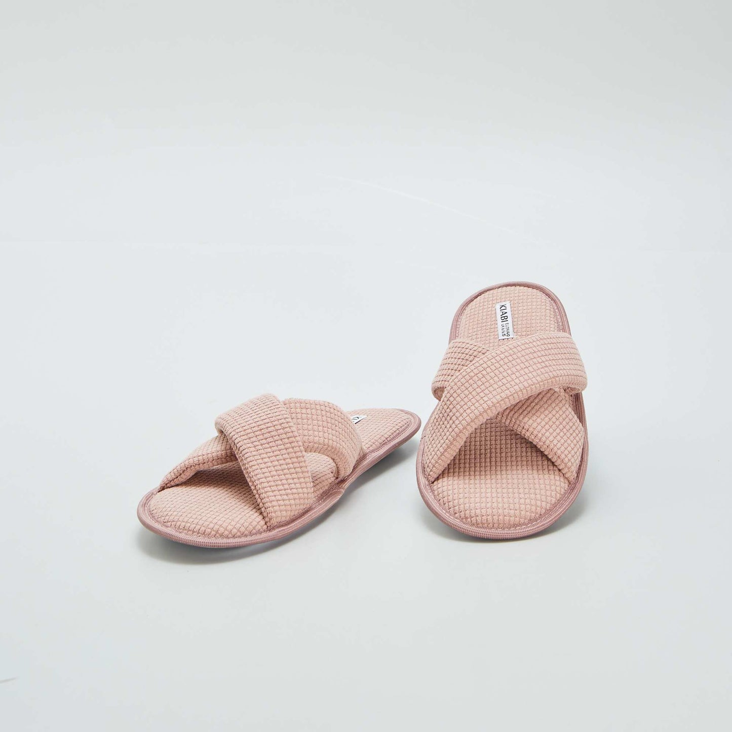 Cotton gauze mule slippers PINK