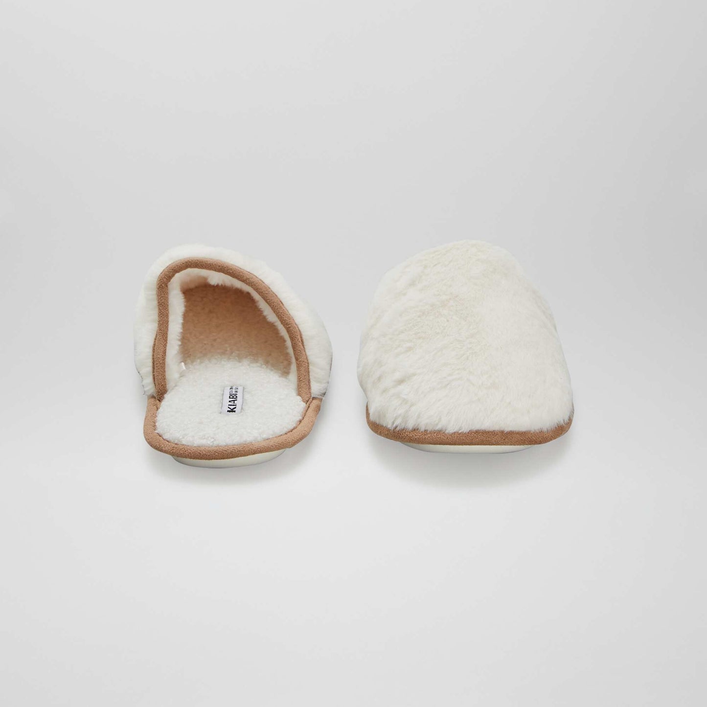 Mule slippers beige