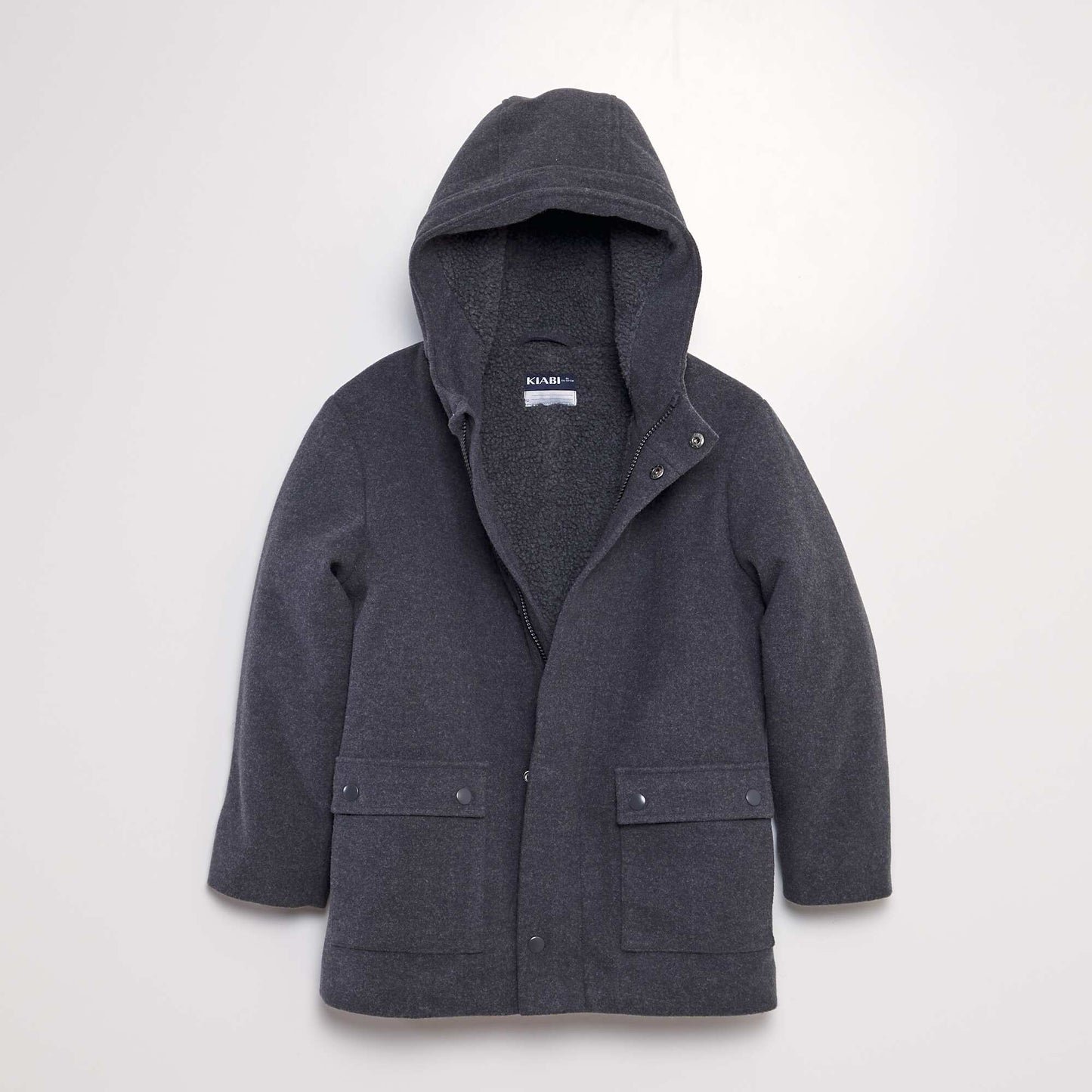 Wool-effect coat GREY