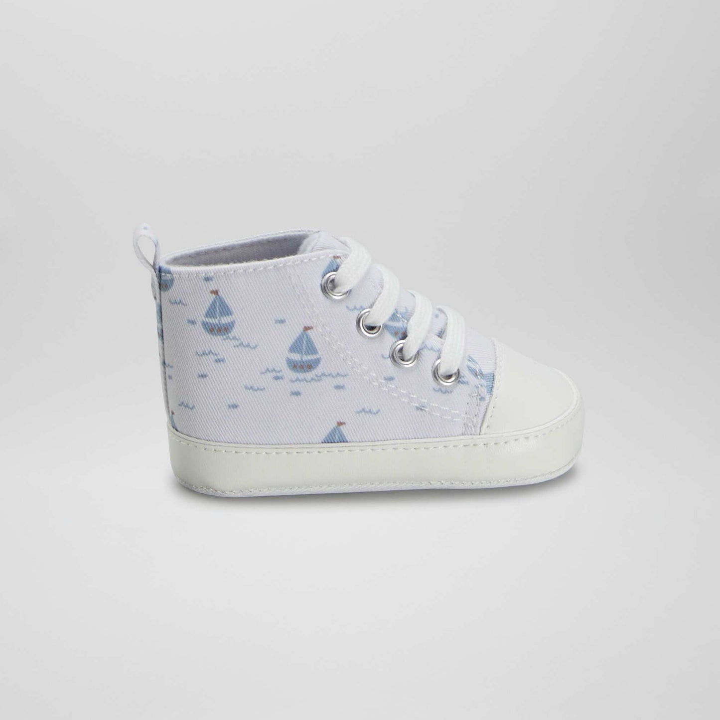 High-top canvas trainers WHITE