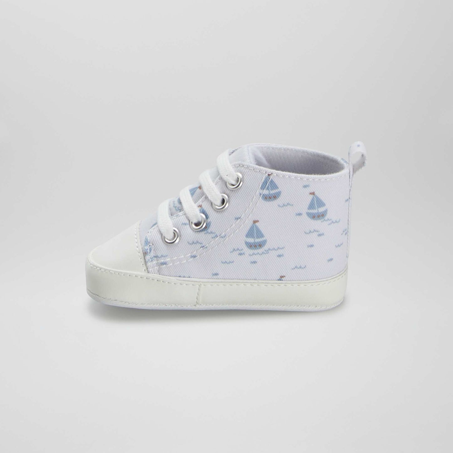 High-top canvas trainers WHITE