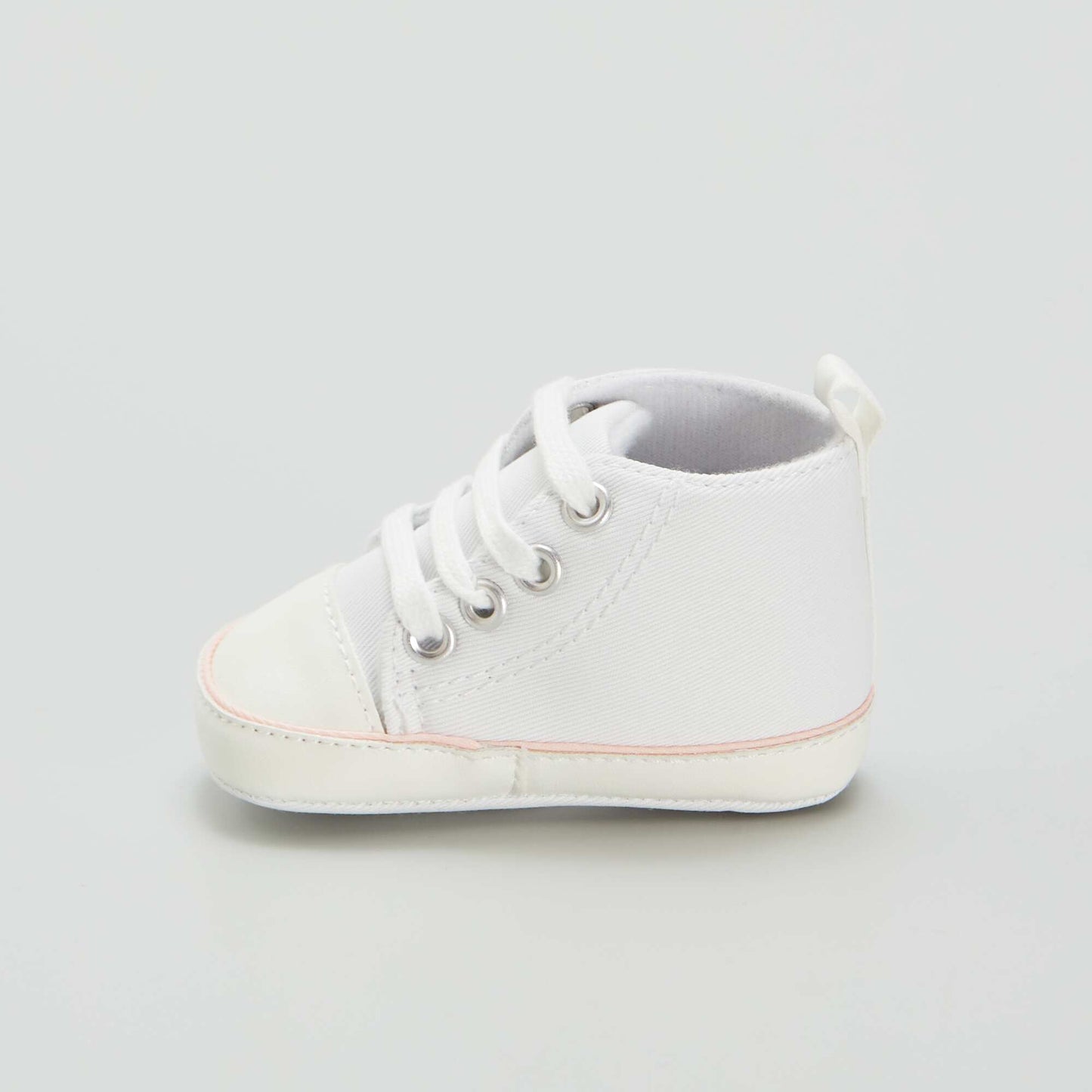 High-top canvas trainers WHITE