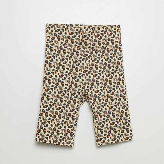 Lion King printed stretch cotton cycling shorts BEIGE