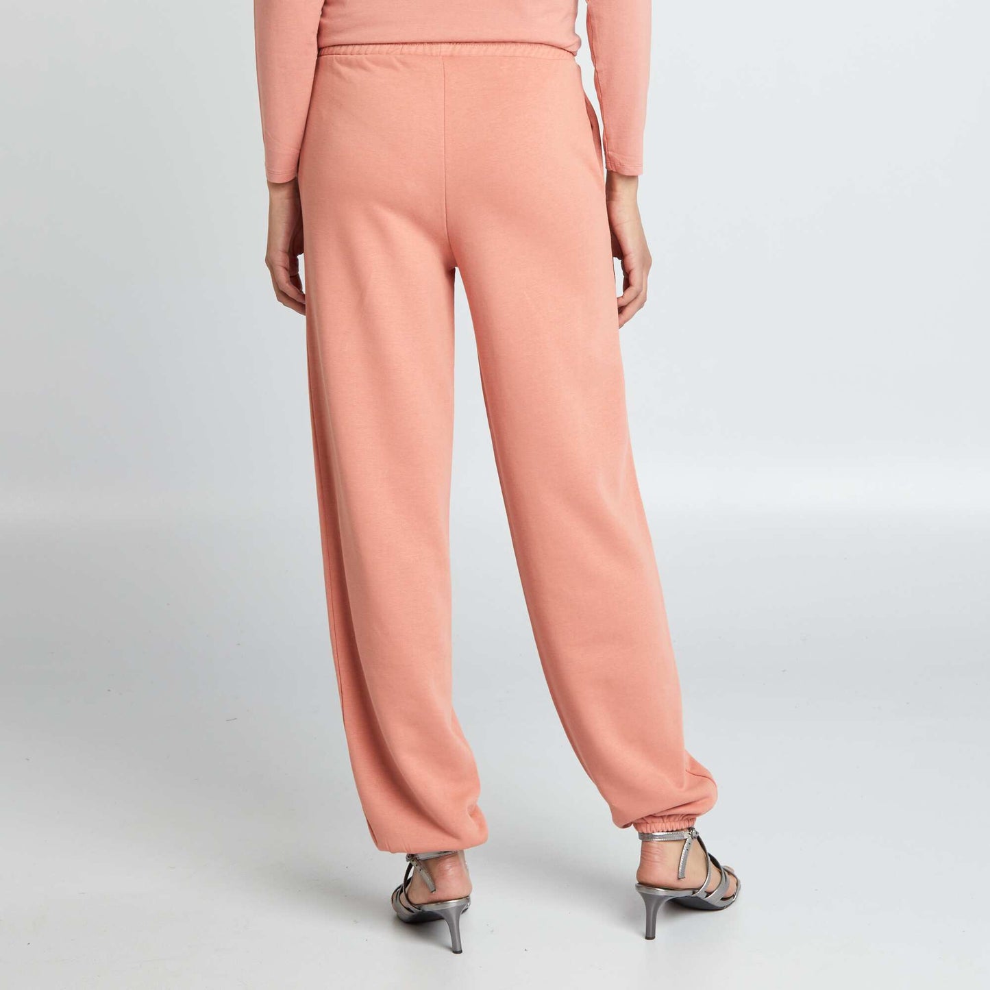 Wide-leg plain joggers PINK