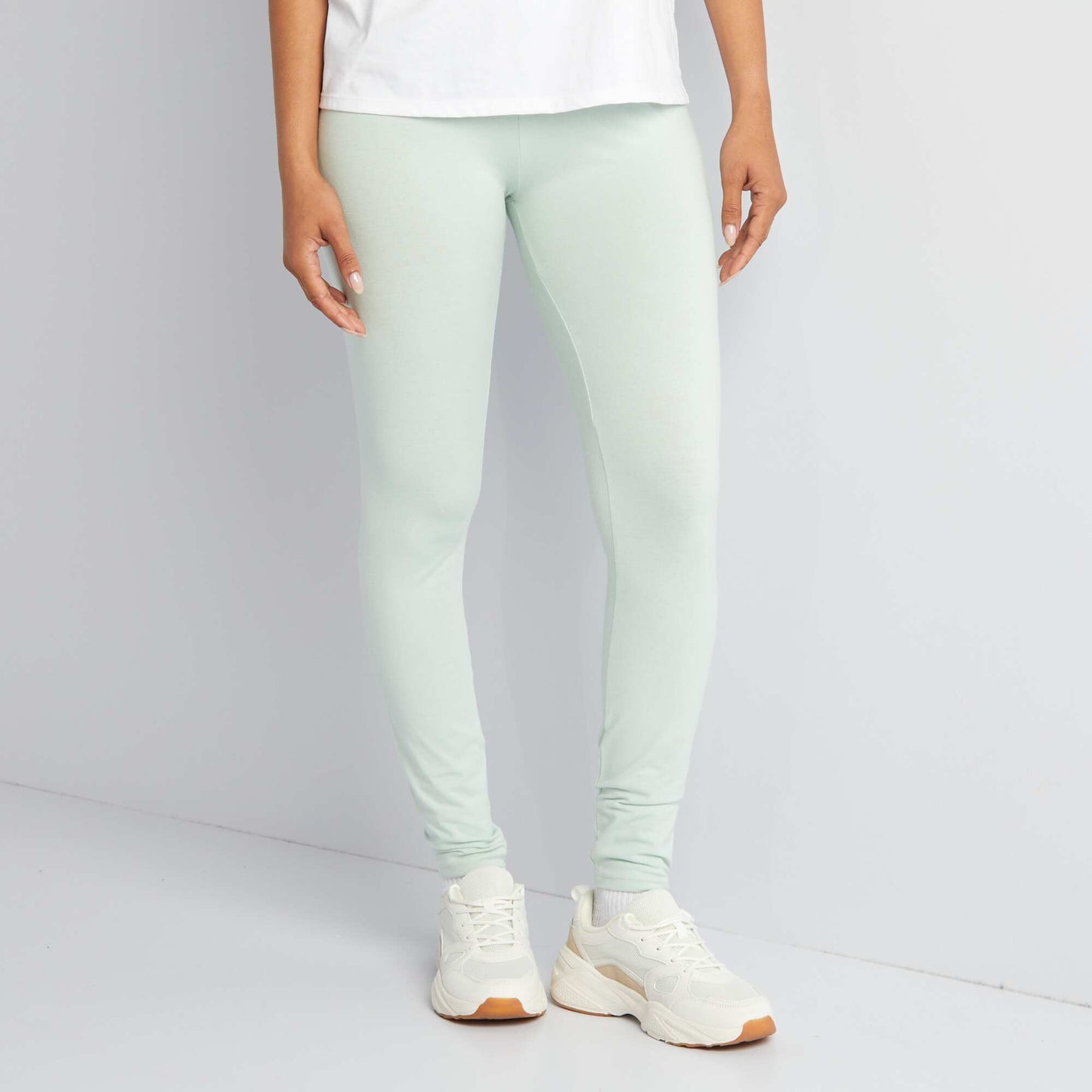 Long basic leggings GREEN