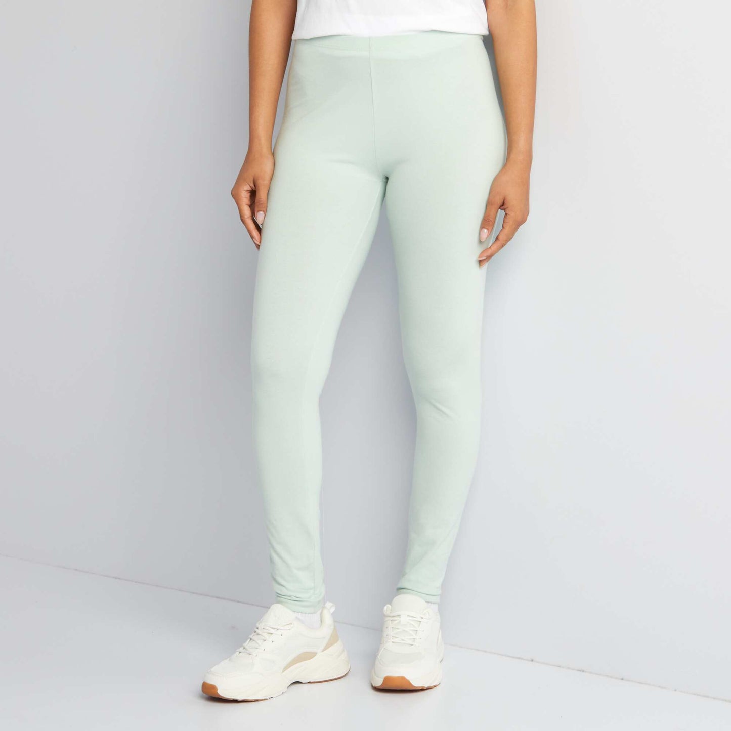 Long basic leggings GREEN