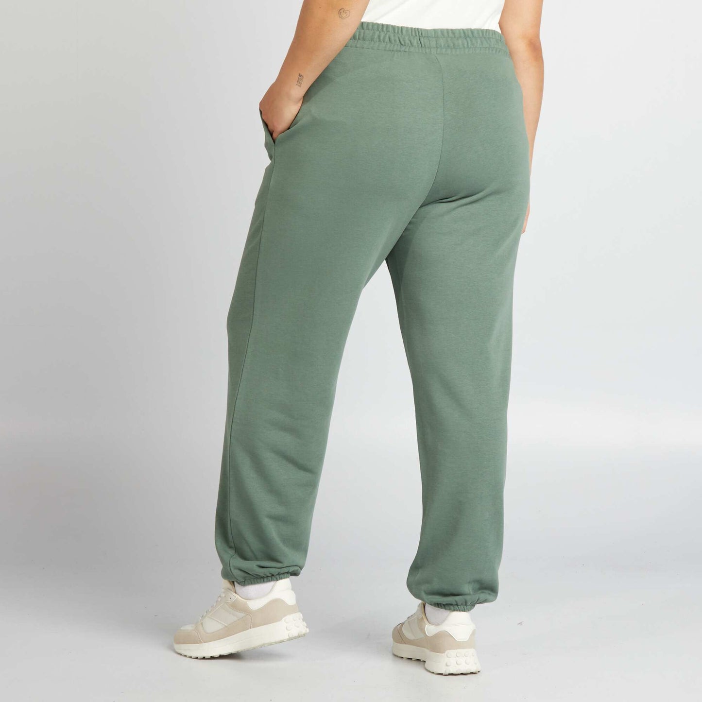 Lightweight sweatshirt fabric joggers GREEN