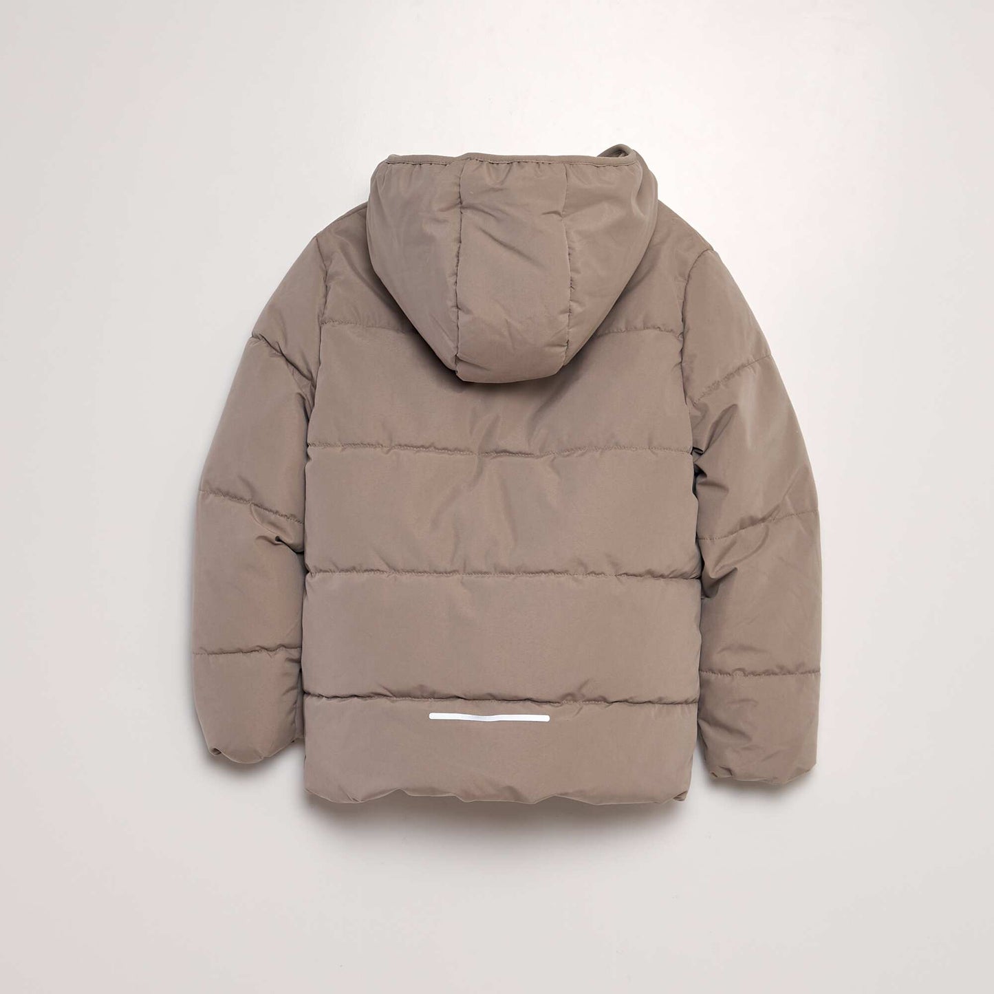 Quilted padded jacket with fleece lining BEIGE