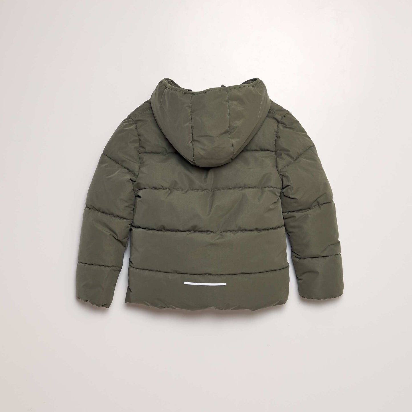 Quilted padded jacket with fleece lining GREEN